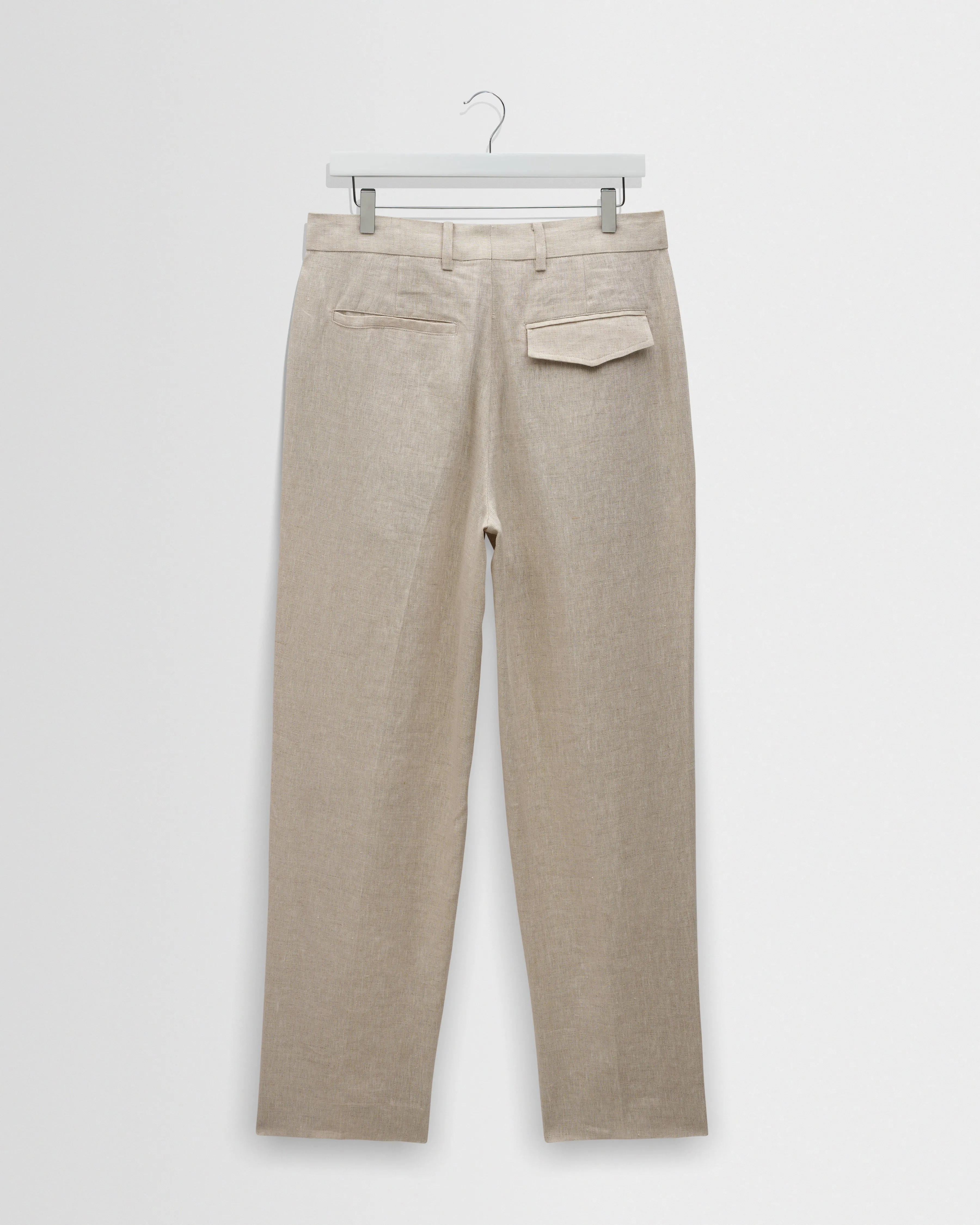 Aubyn - Natural Linen Relaxed Fit Trousers sold by Wax London product image thumbnail 3