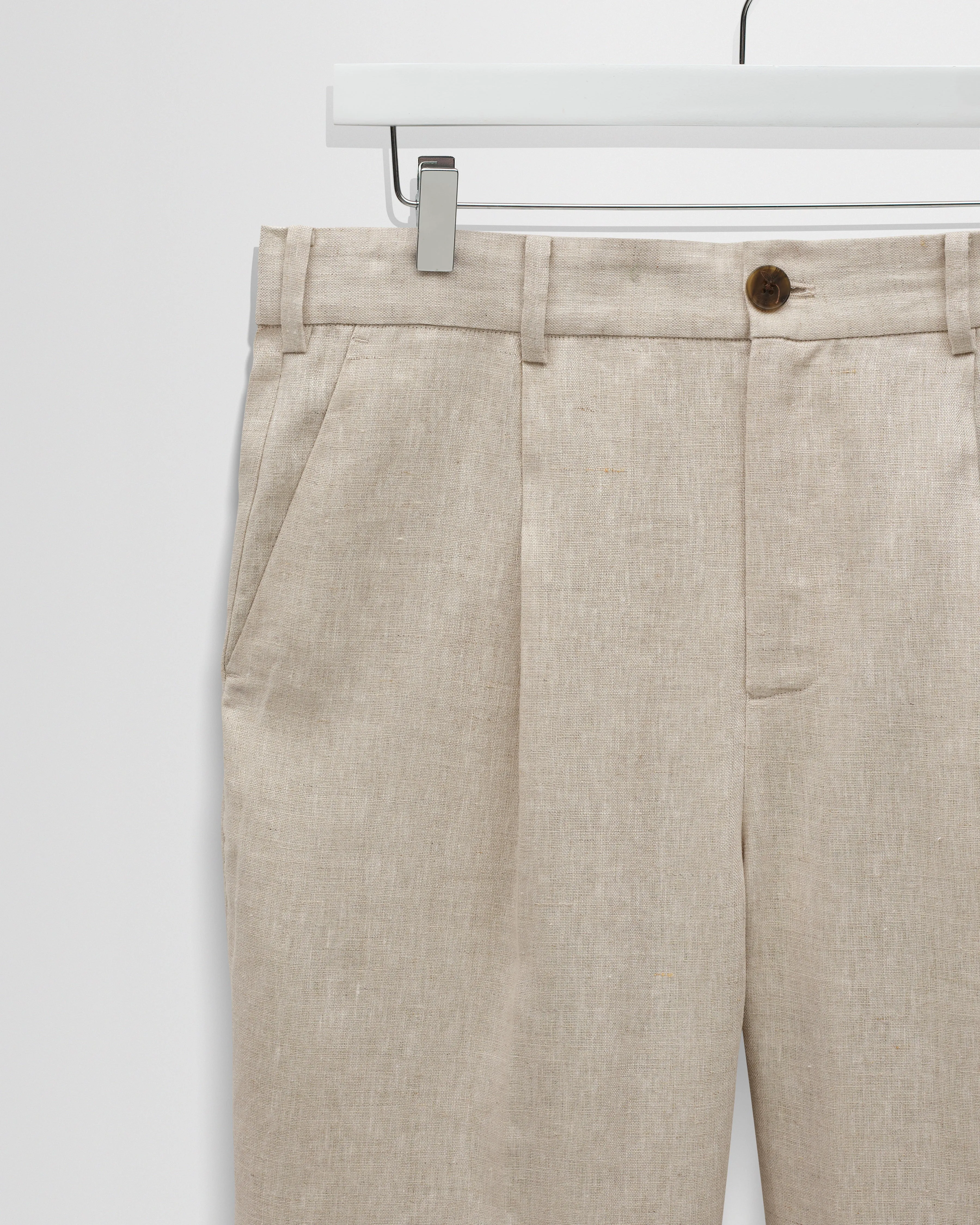 Aubyn - Natural Linen Relaxed Fit Trousers sold by Wax London product image thumbnail 2