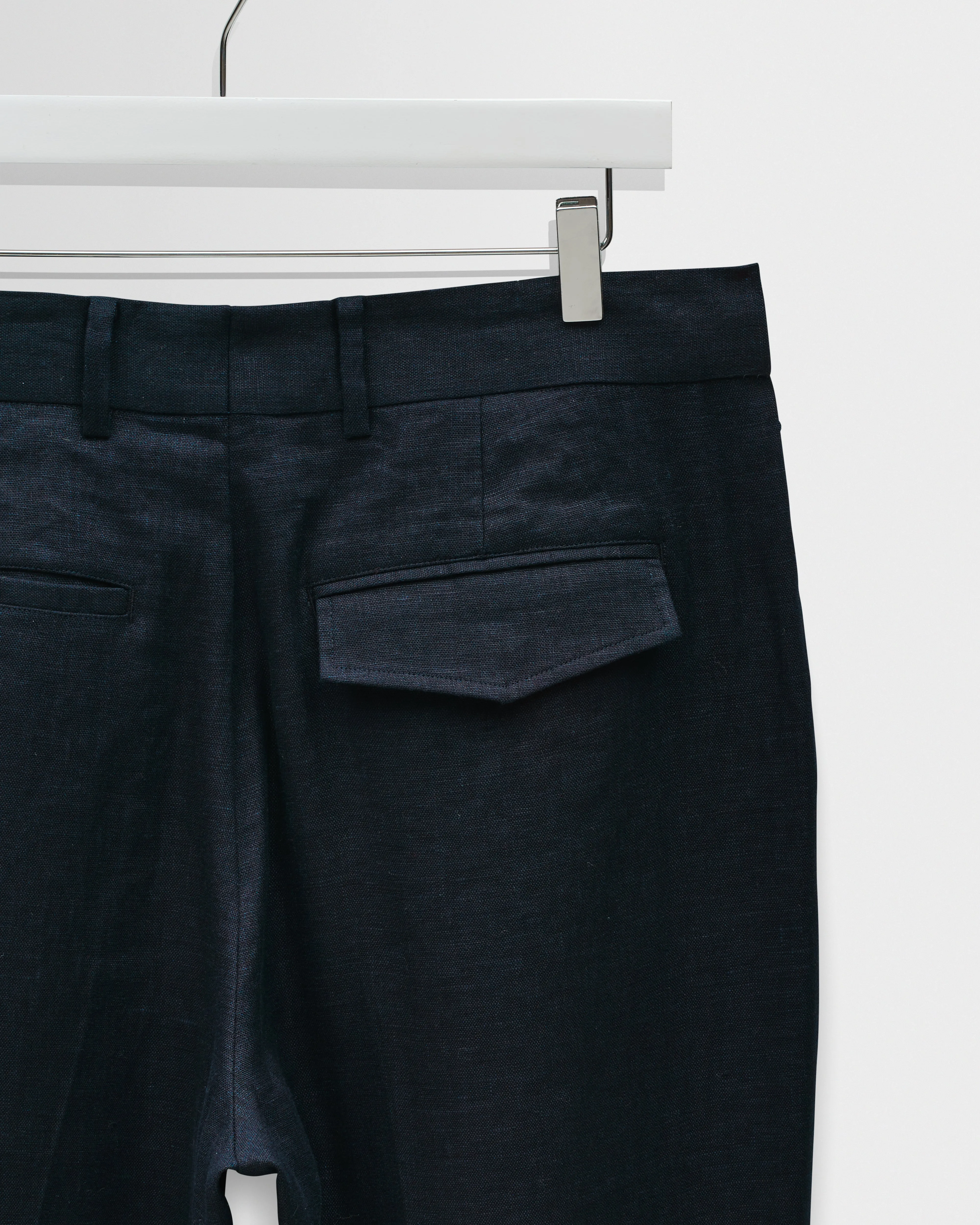 Aubyn - Navy Linen Relaxed Fit Trousers sold by Wax London product image thumbnail 4