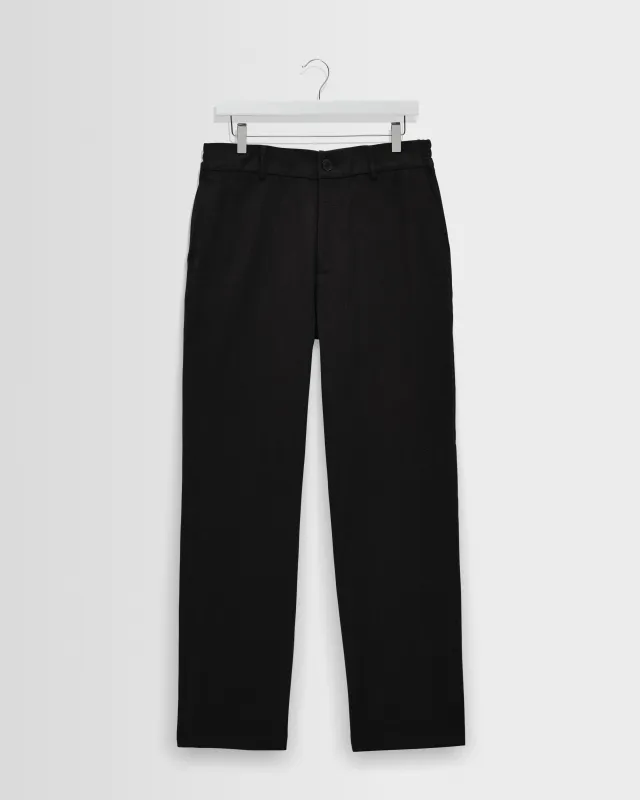 Bayham - Black Linen-Cotton Relaxed Fit Trousers sold by Wax London