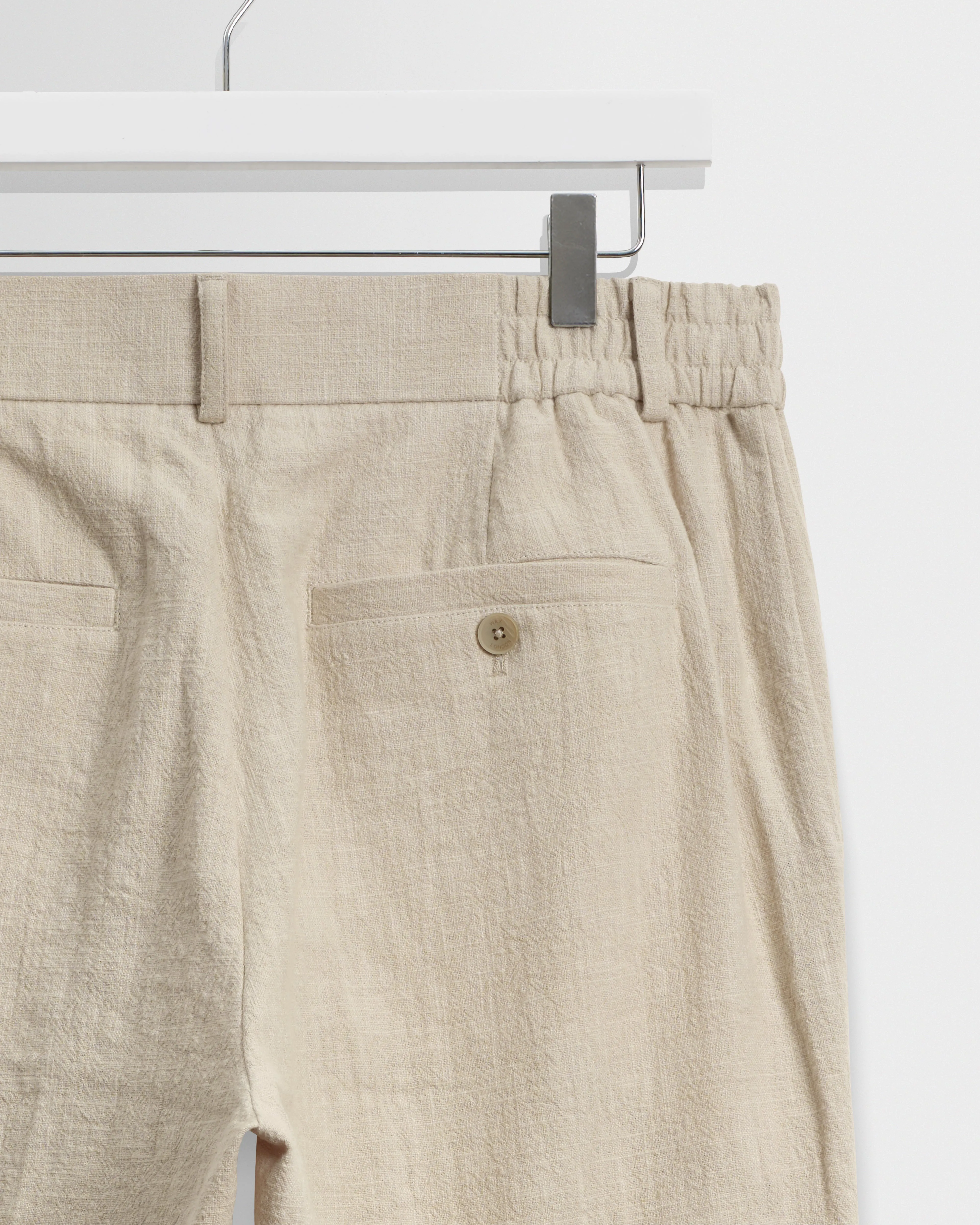 Bayham - Natural Linen-Cotton Relaxed Fit Trousers sold by Wax London product image thumbnail 3