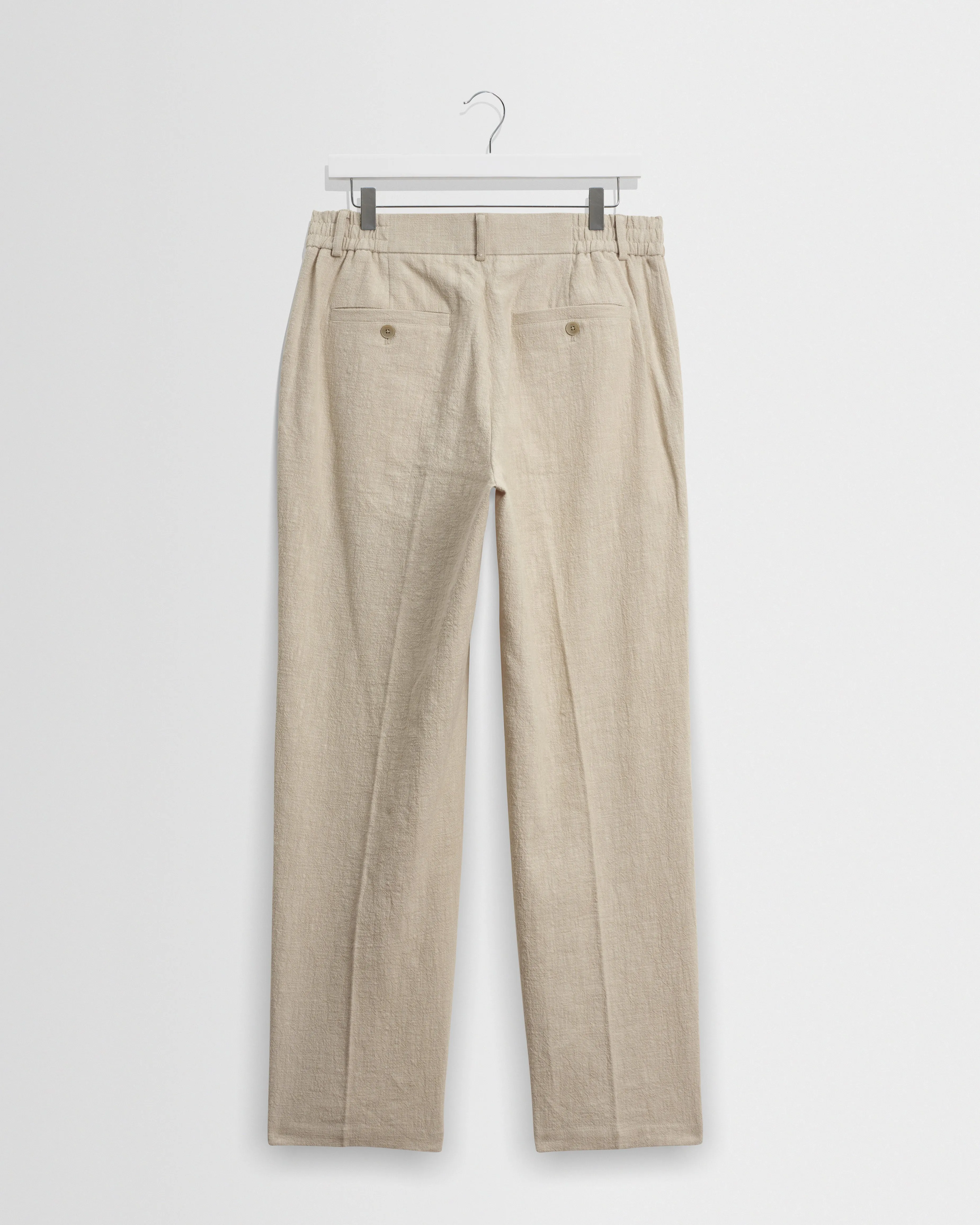Bayham - Natural Linen-Cotton Relaxed Fit Trousers sold by Wax London product image thumbnail 4