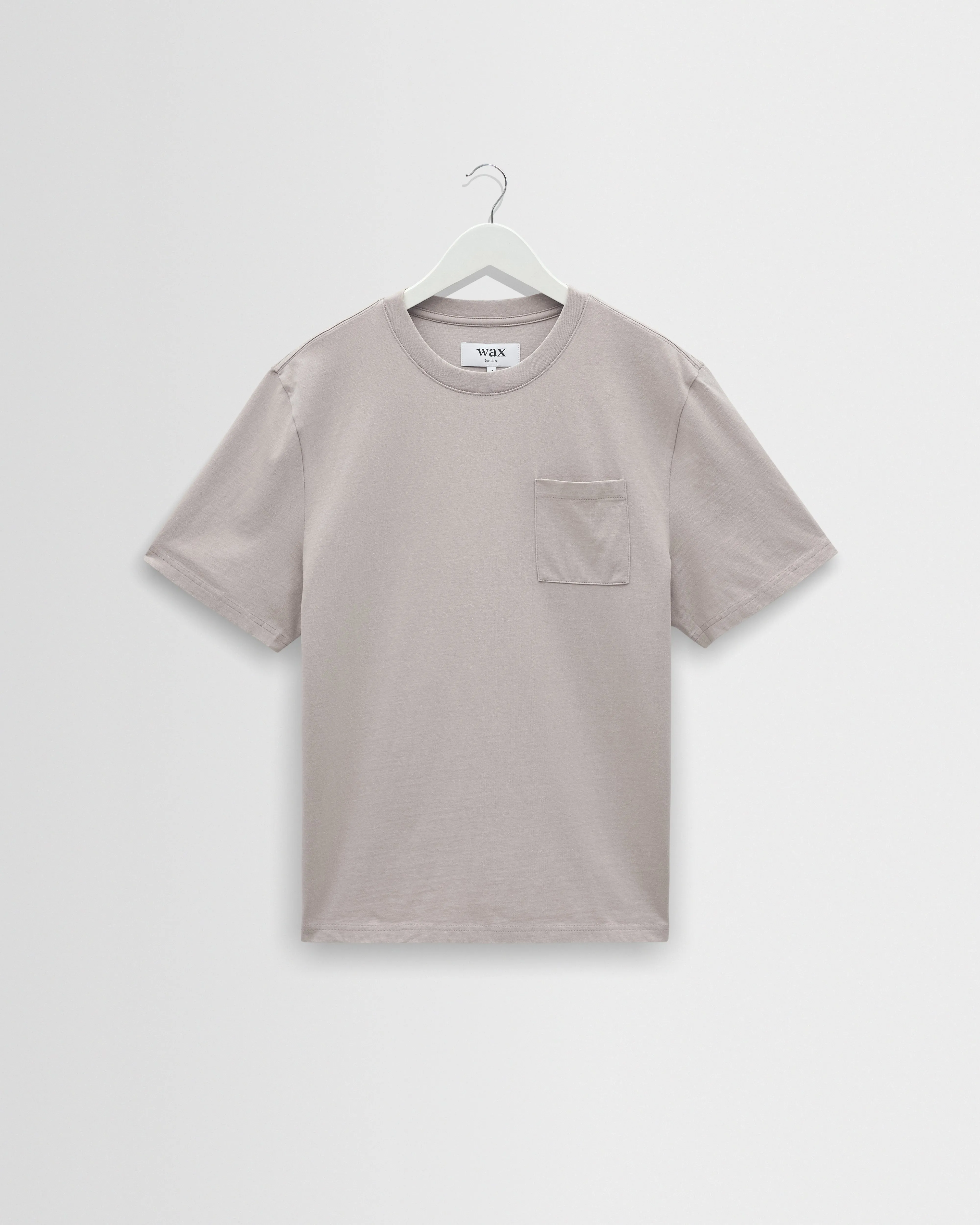 Dean - Washed Clay Compact Cotton Pocket T-Shirt sold by Wax London