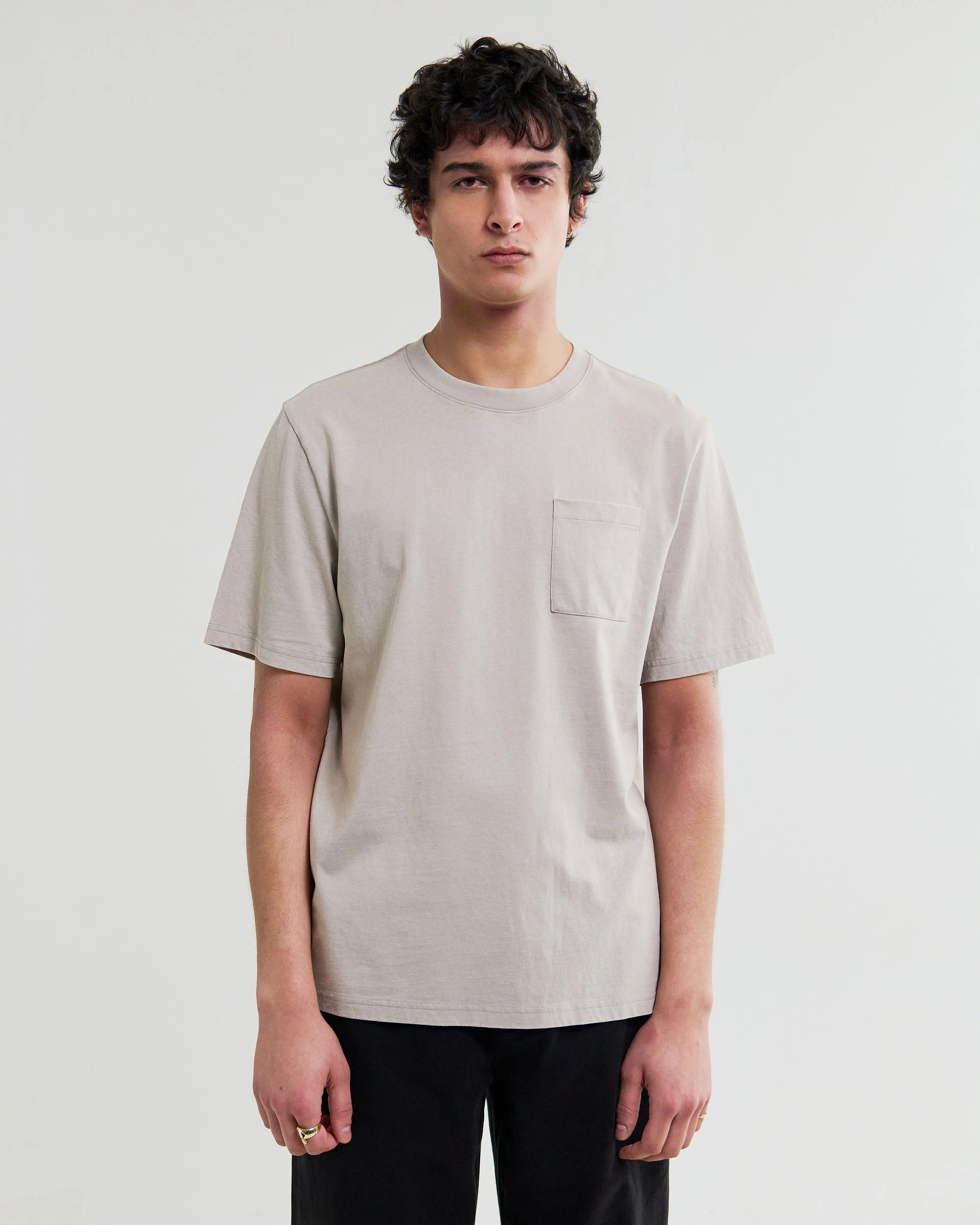 Dean - Washed Clay Compact Cotton Pocket T-Shirt sold by Wax London product image thumbnail 2