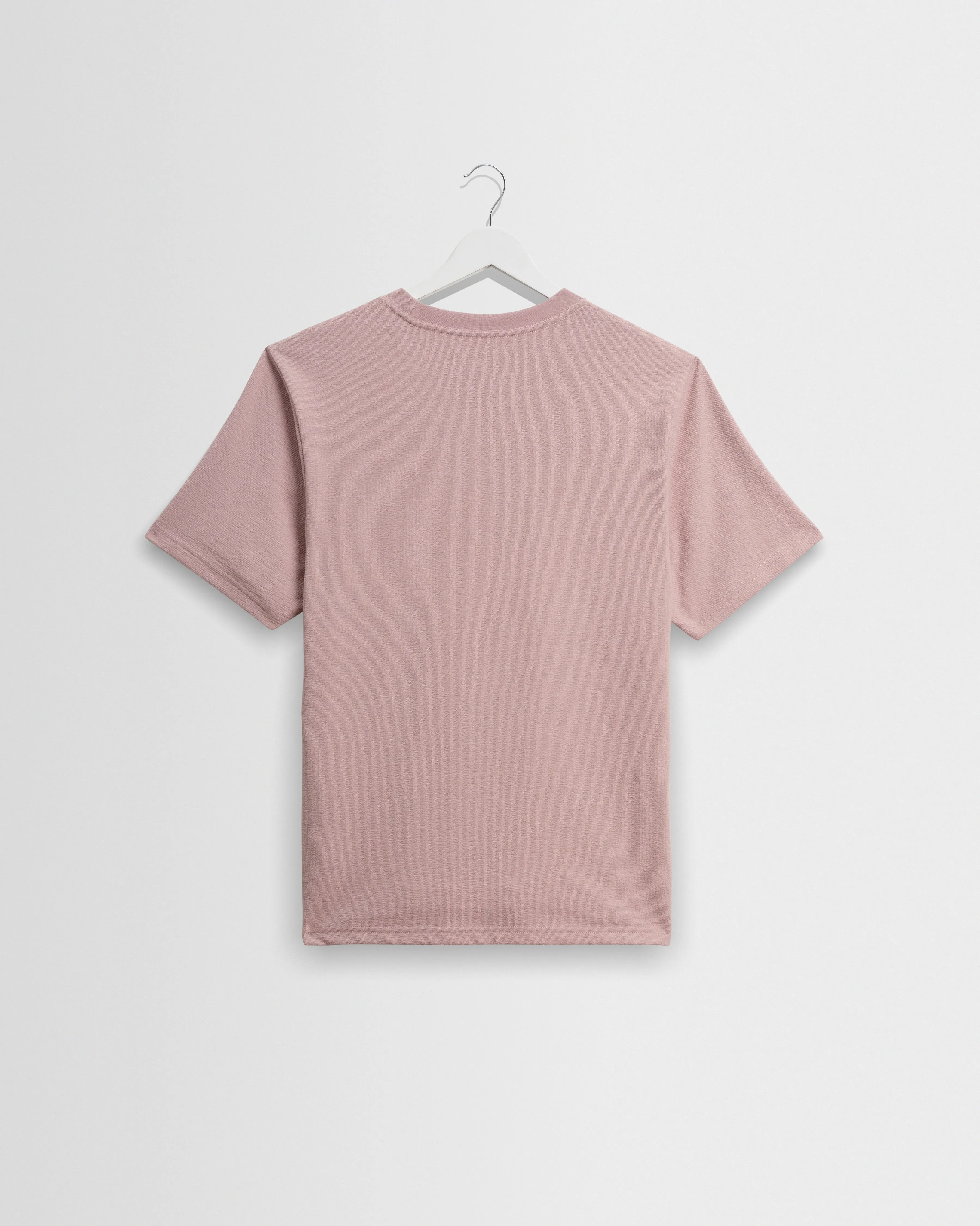 Dean - Dusty Pink Textured Organic Cotton T-Shirt sold by Wax London product image thumbnail 3