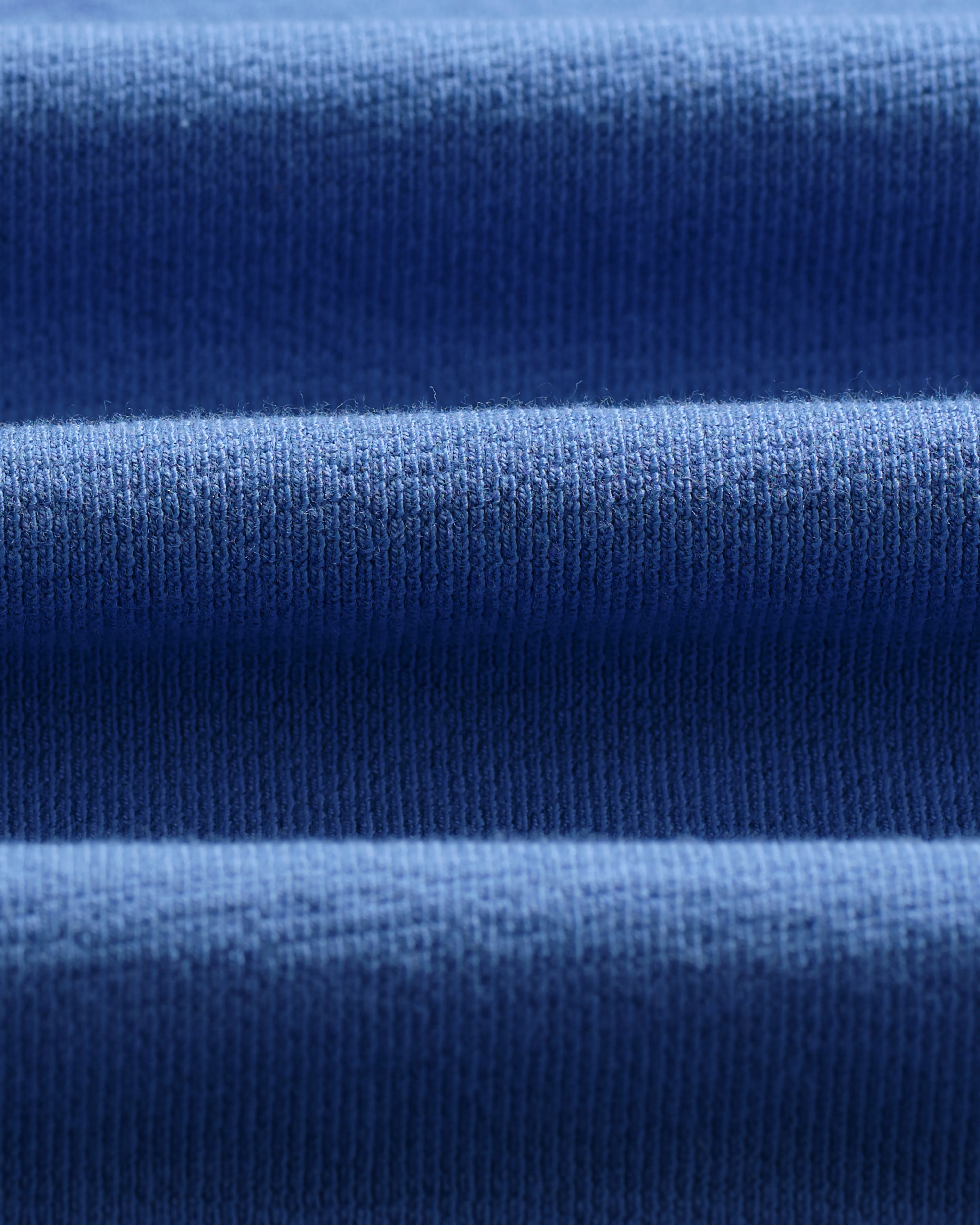 Dean - French Blue Textured Organic Cotton T-Shirt sold by Wax London product image thumbnail 4