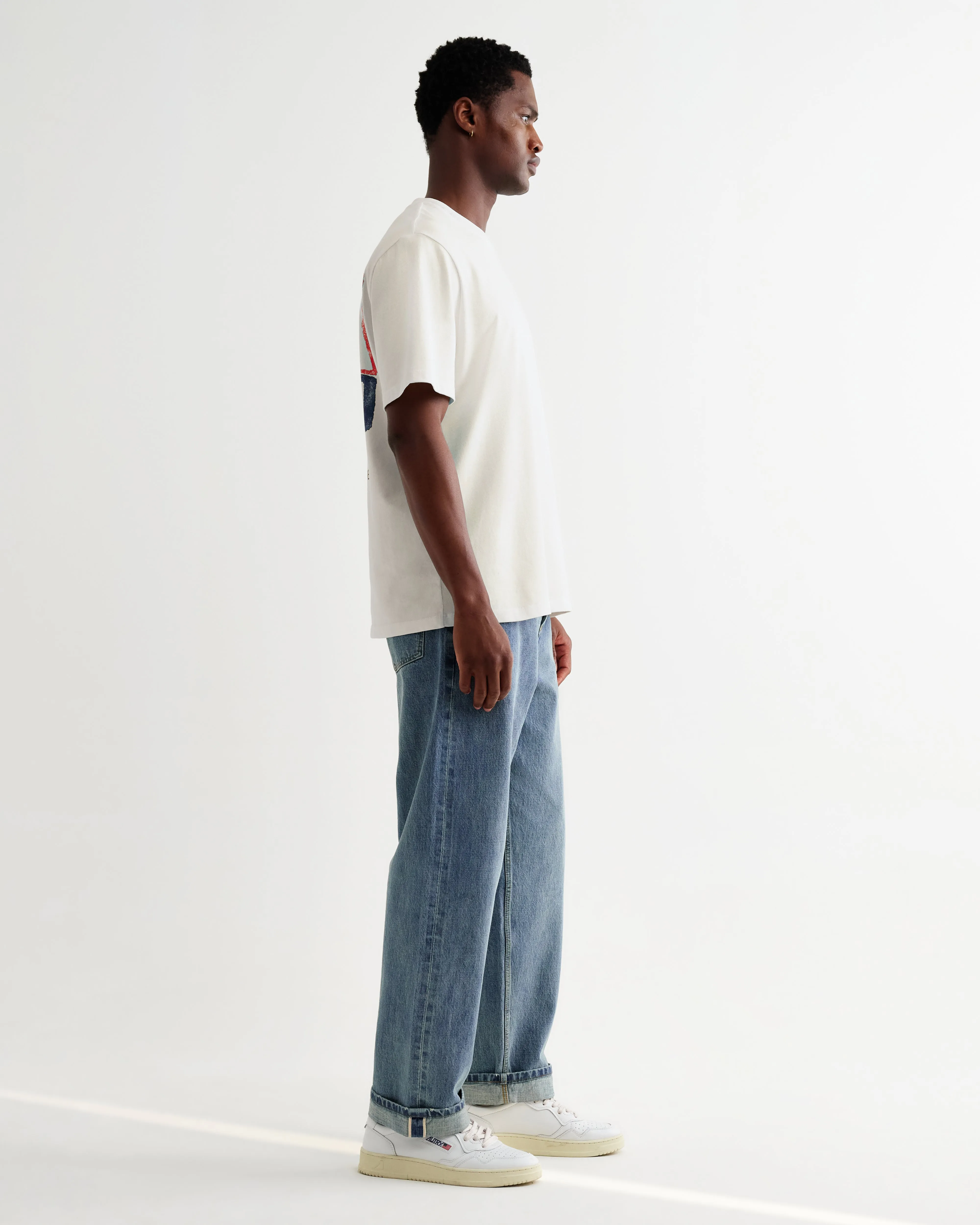 Dean - Off White Painted Badge T-Shirt sold by Wax London product image thumbnail 5