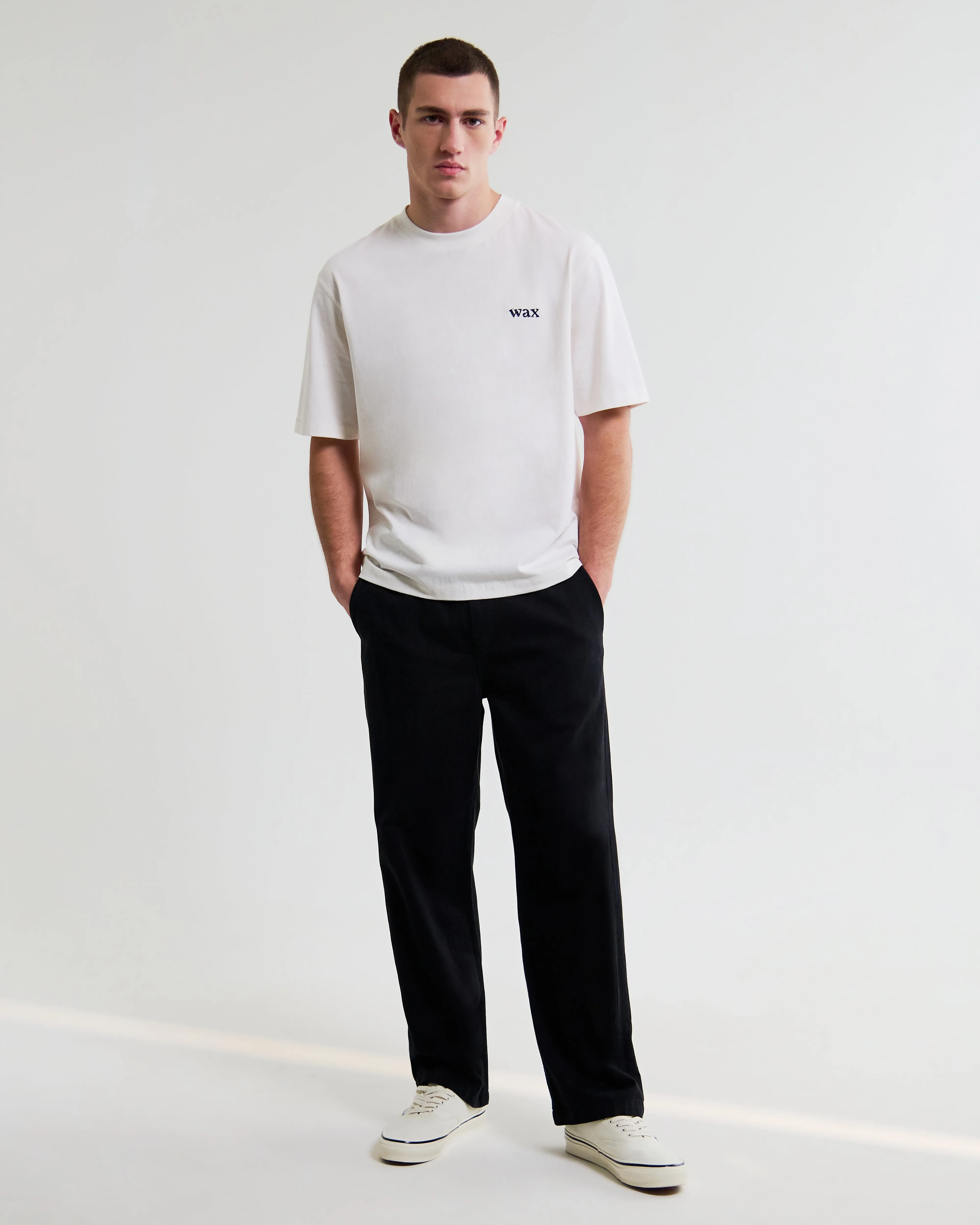 Dean - Off White Scribble Text T-Shirt sold by Wax London product image thumbnail 5