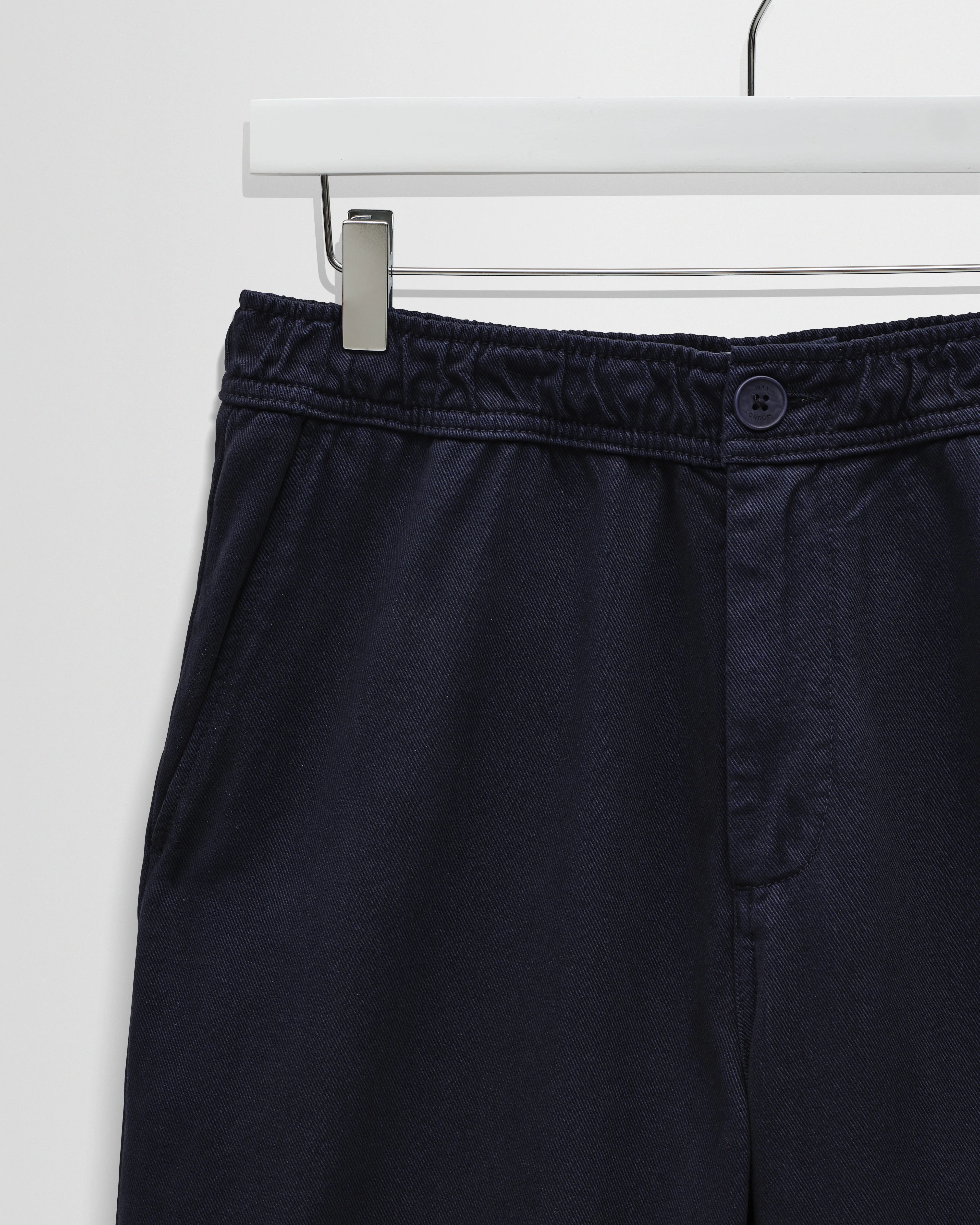 Hyde - Navy Organic Cotton Twill Straight Fit Trousers sold by Wax London product image thumbnail 4