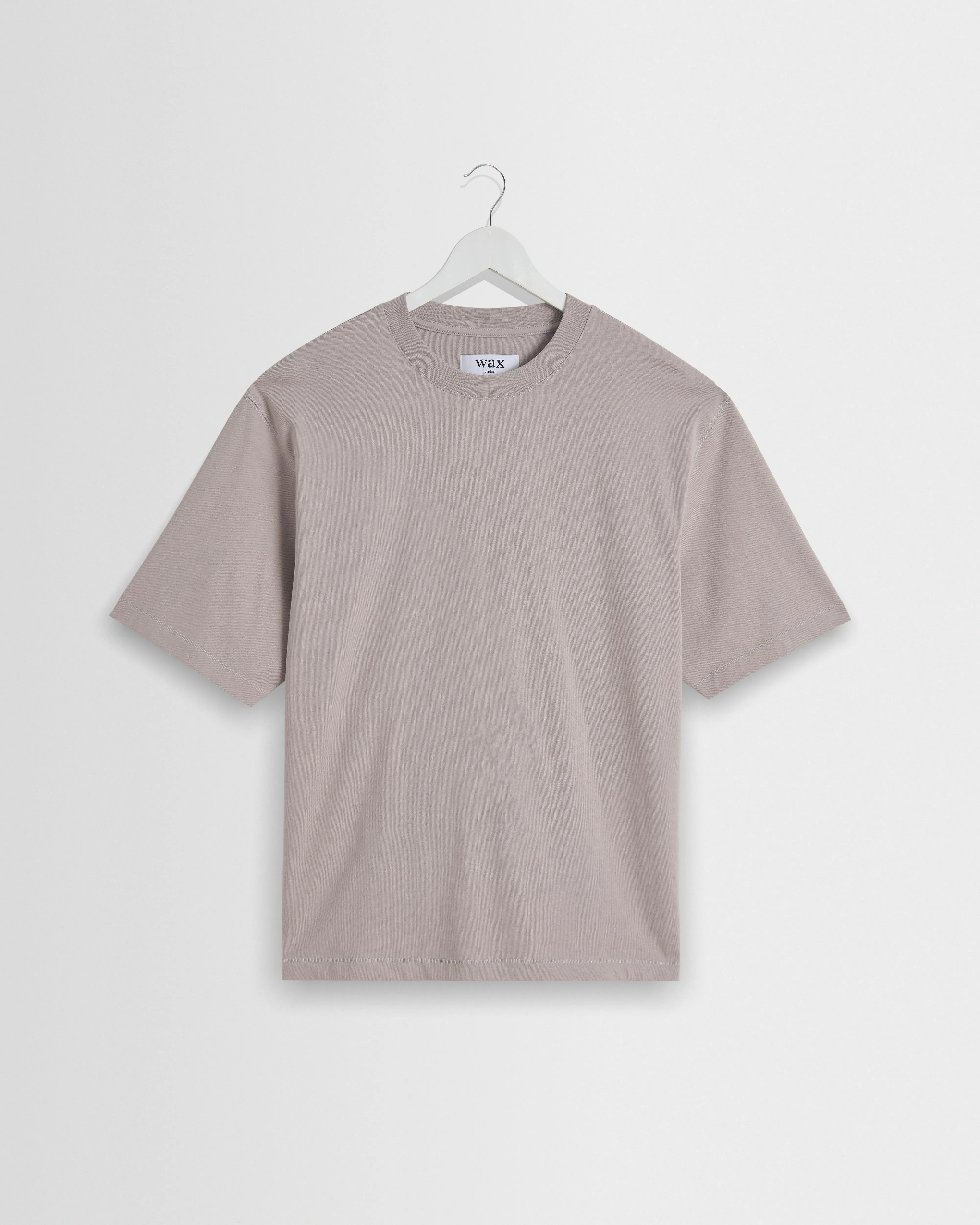 Milton - Clay Organic Compact Cotton T-Shirt sold by Wax London