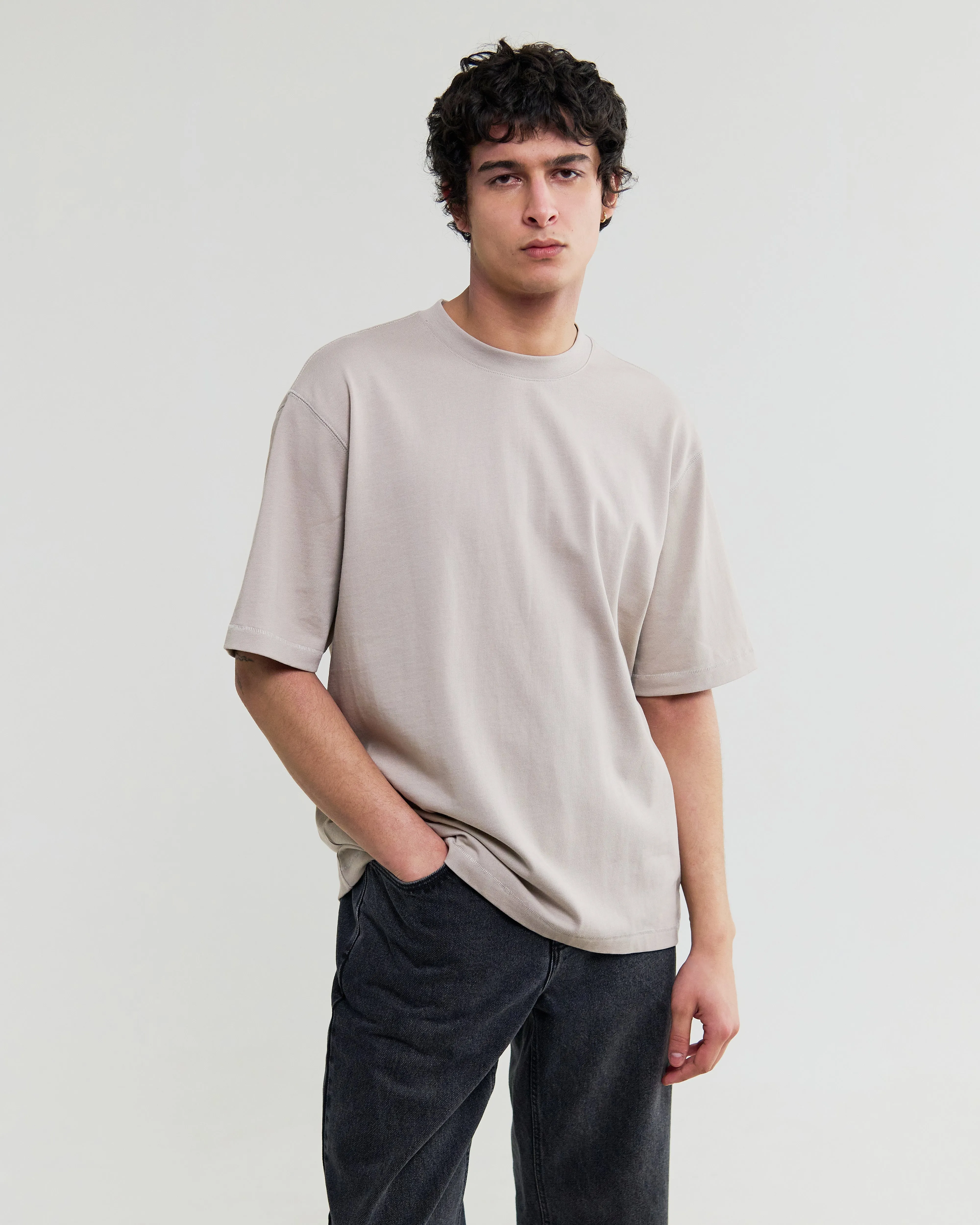 Milton - Clay Organic Compact Cotton T-Shirt sold by Wax London product image thumbnail 2