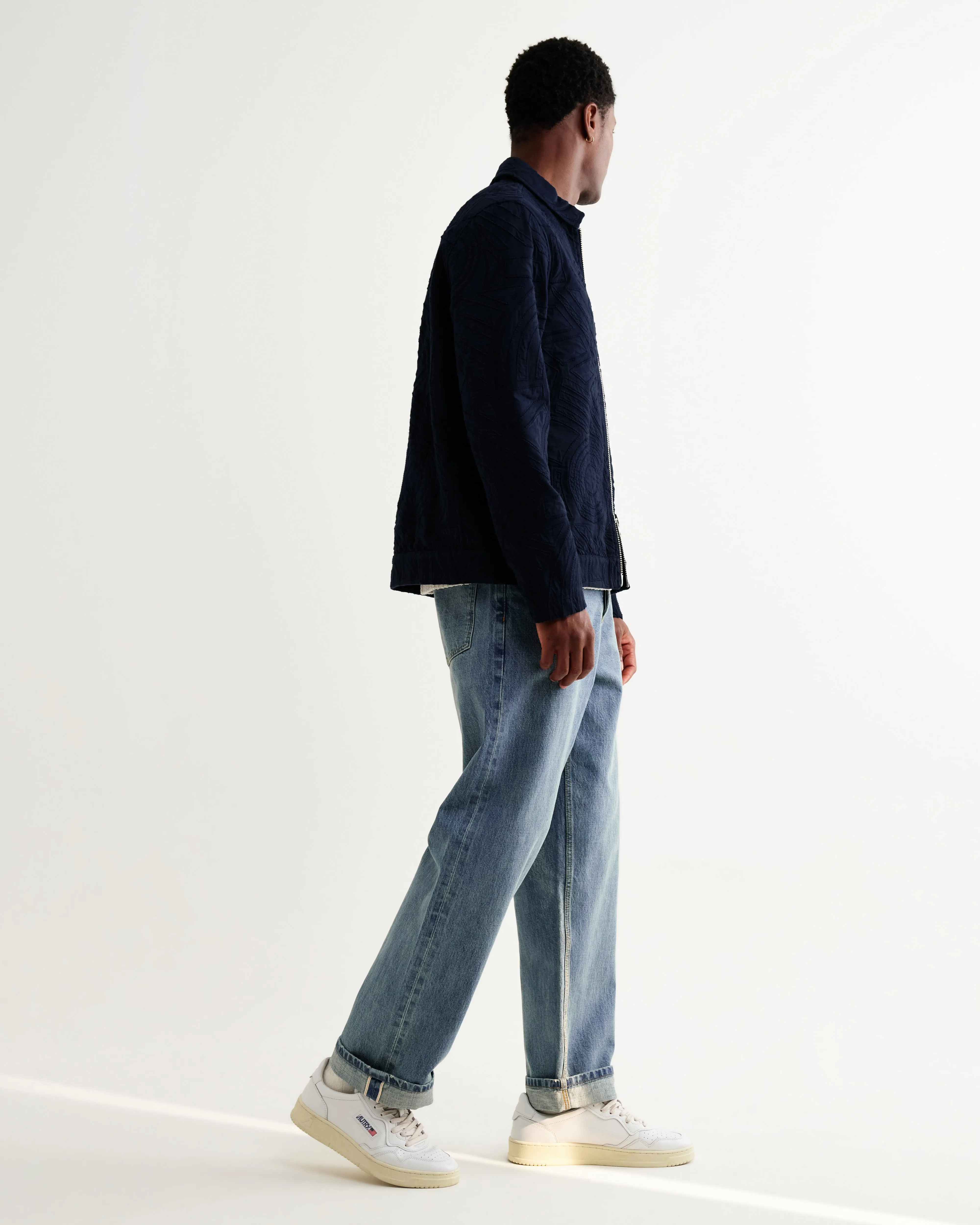 Park - Navy Tonal Applique Jacket sold by Wax London product image thumbnail 5