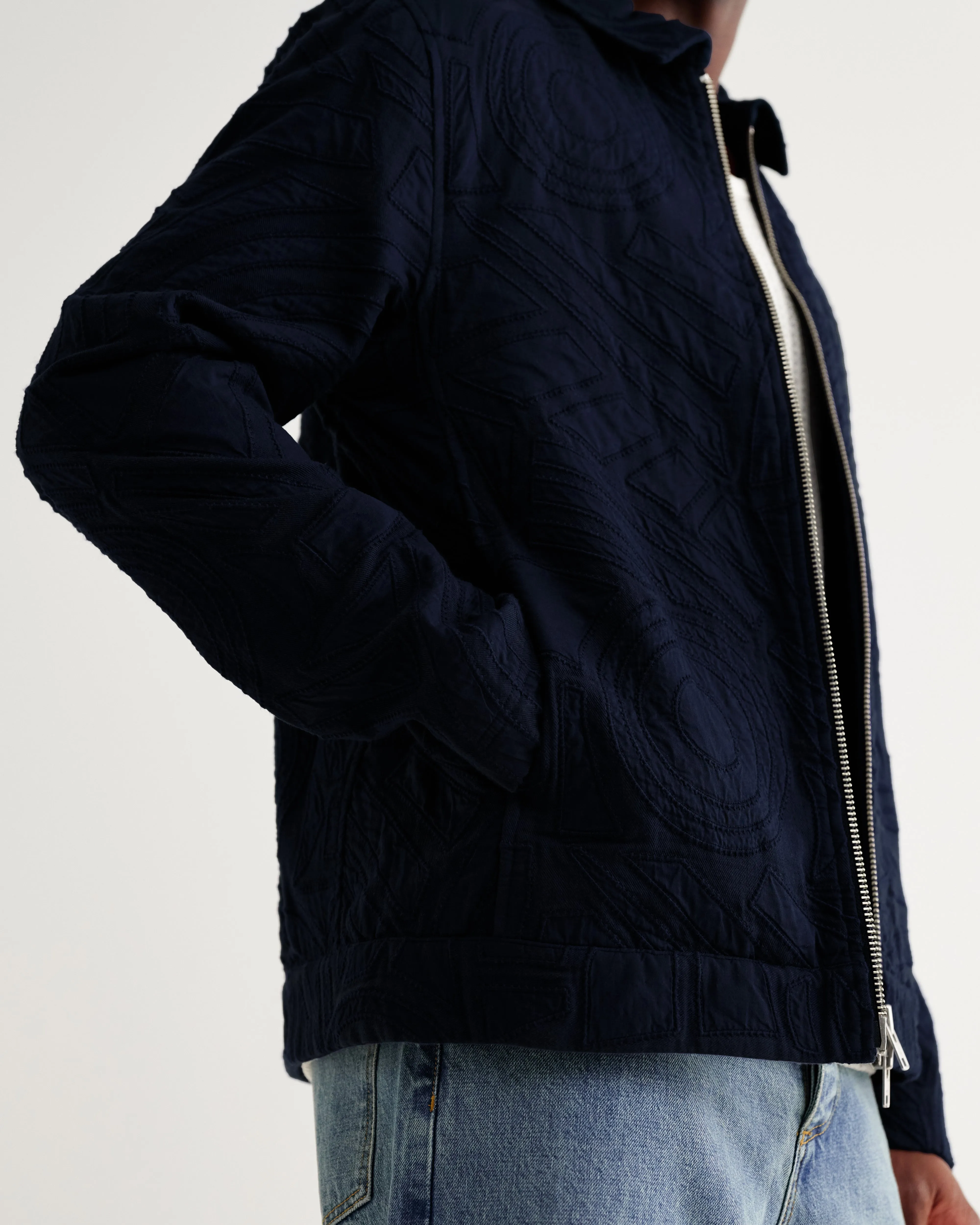 Park - Navy Tonal Applique Jacket sold by Wax London product image thumbnail 4