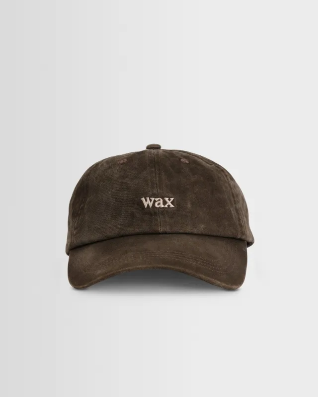 Spencer - Washed Brown Heavy Cotton Twill Sports Cap made by Wax London