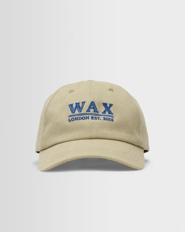 Spencer - Light Khaki Wash Twill Cotton Sports Cap made by Wax London