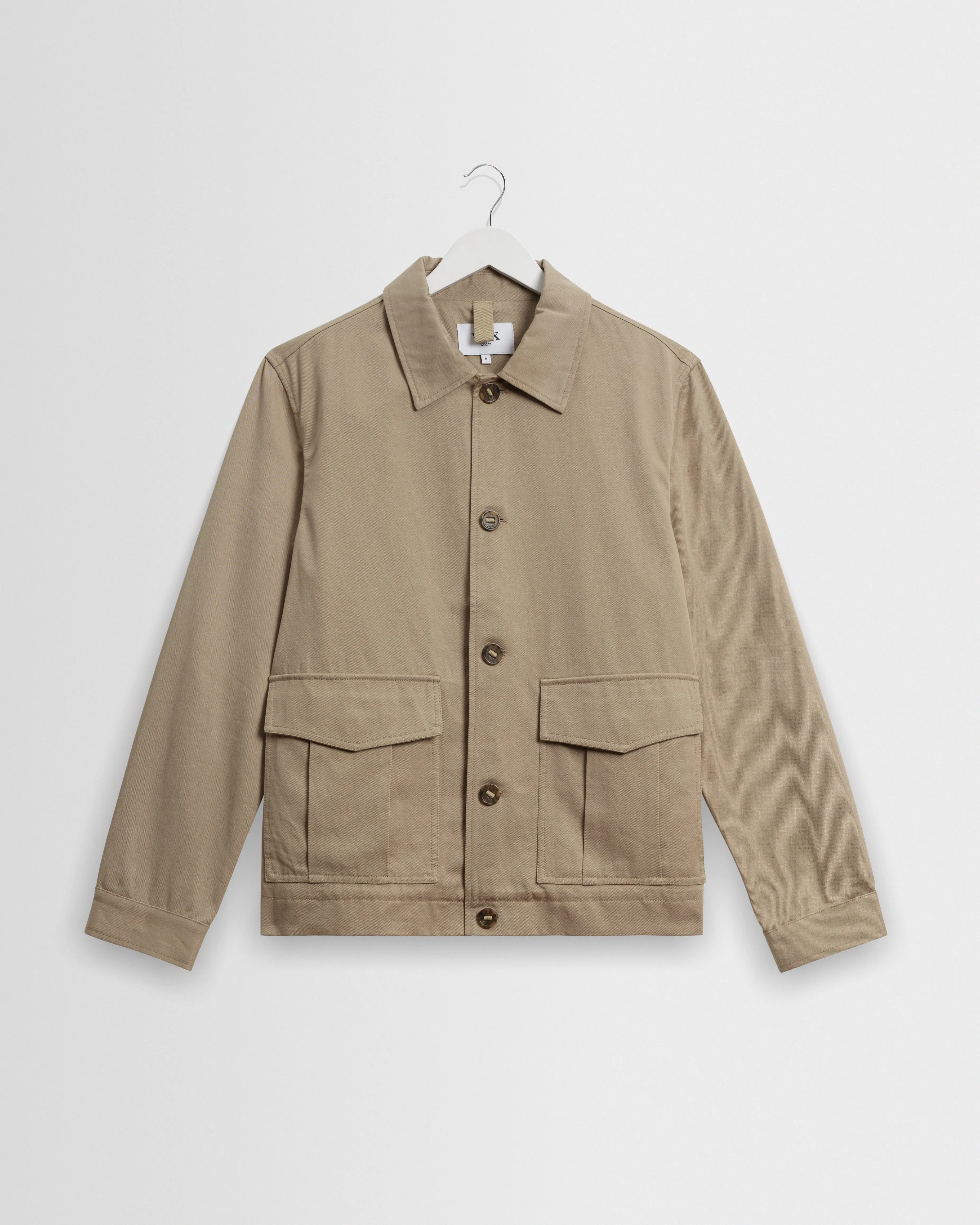 Strand - Beige Cotton Tencel Twill Jacket sold by Wax London