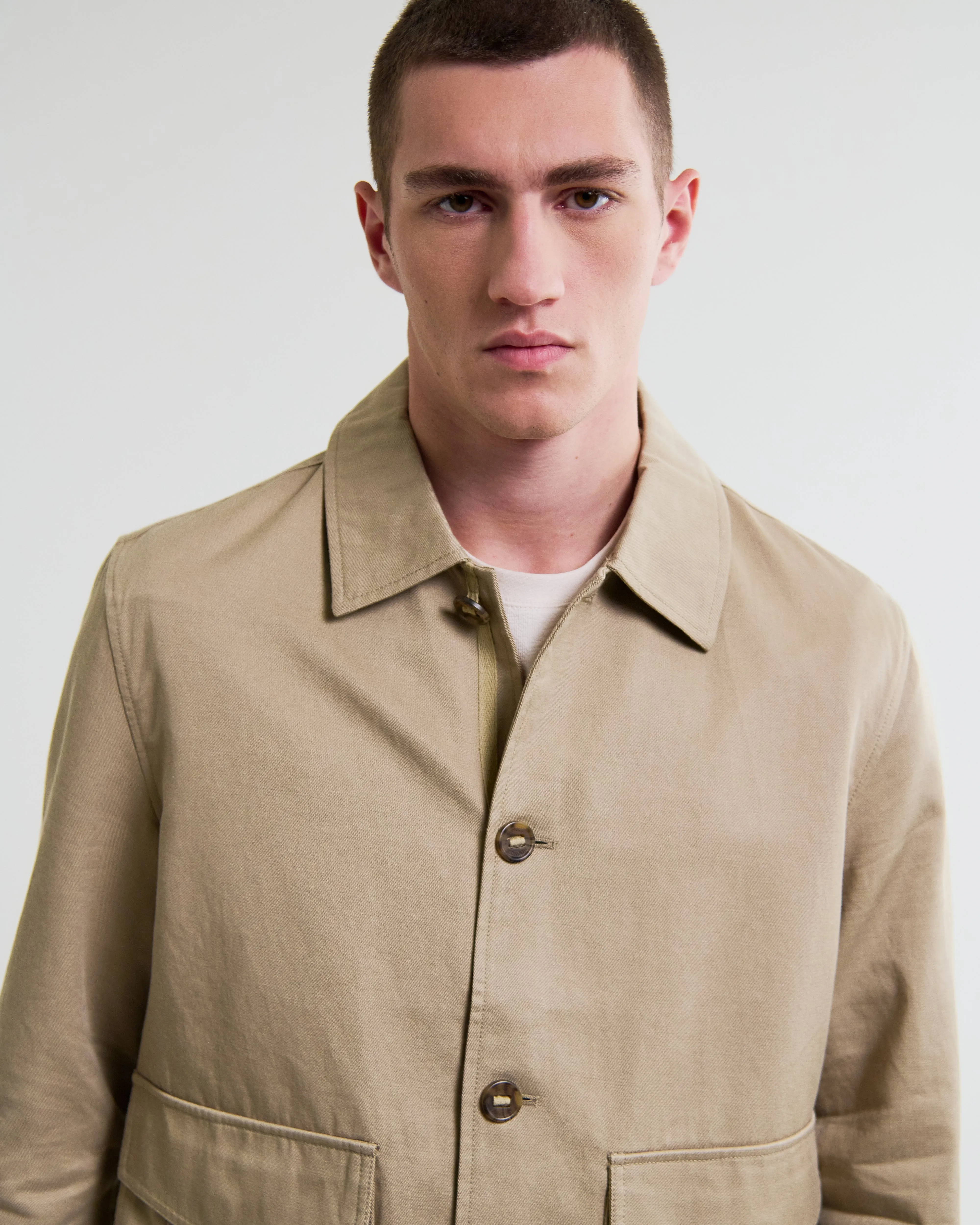 Strand - Beige Cotton Tencel Twill Jacket sold by Wax London product image thumbnail 4