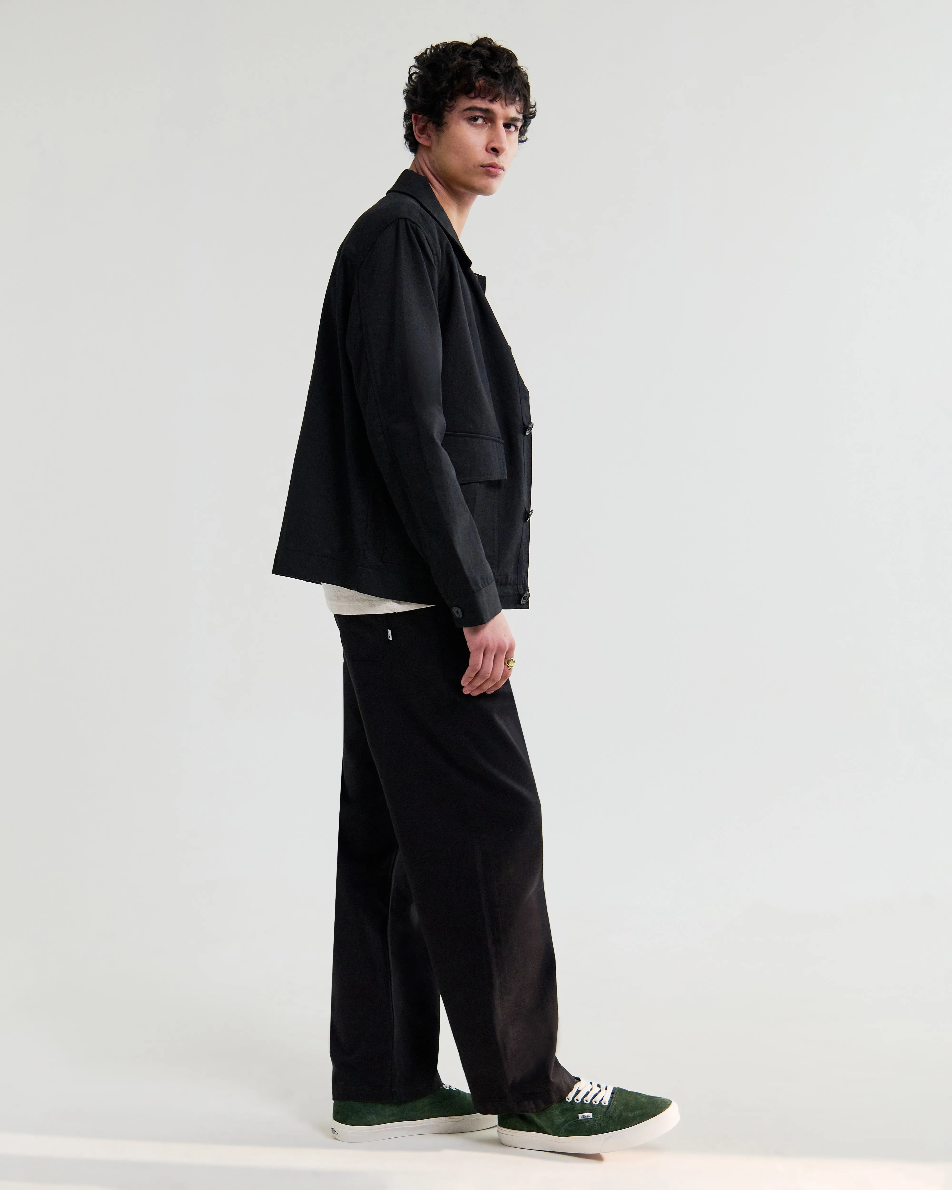 Strand - Black Cotton Tencel Twill Jacket sold by Wax London product image thumbnail 5