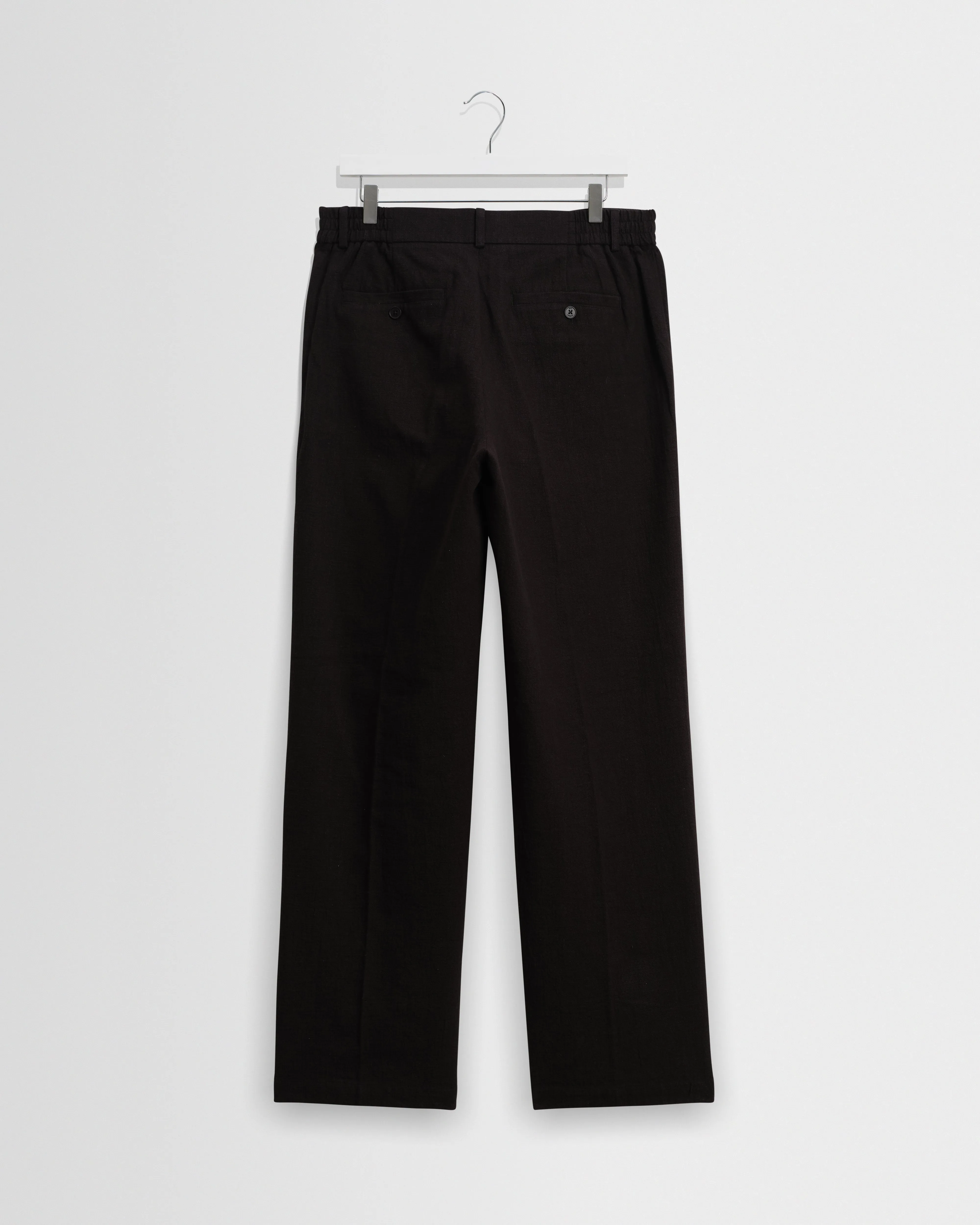 Tyne - Black Cotton Tencel Loose Fit Trousers sold by Wax London product image thumbnail 3