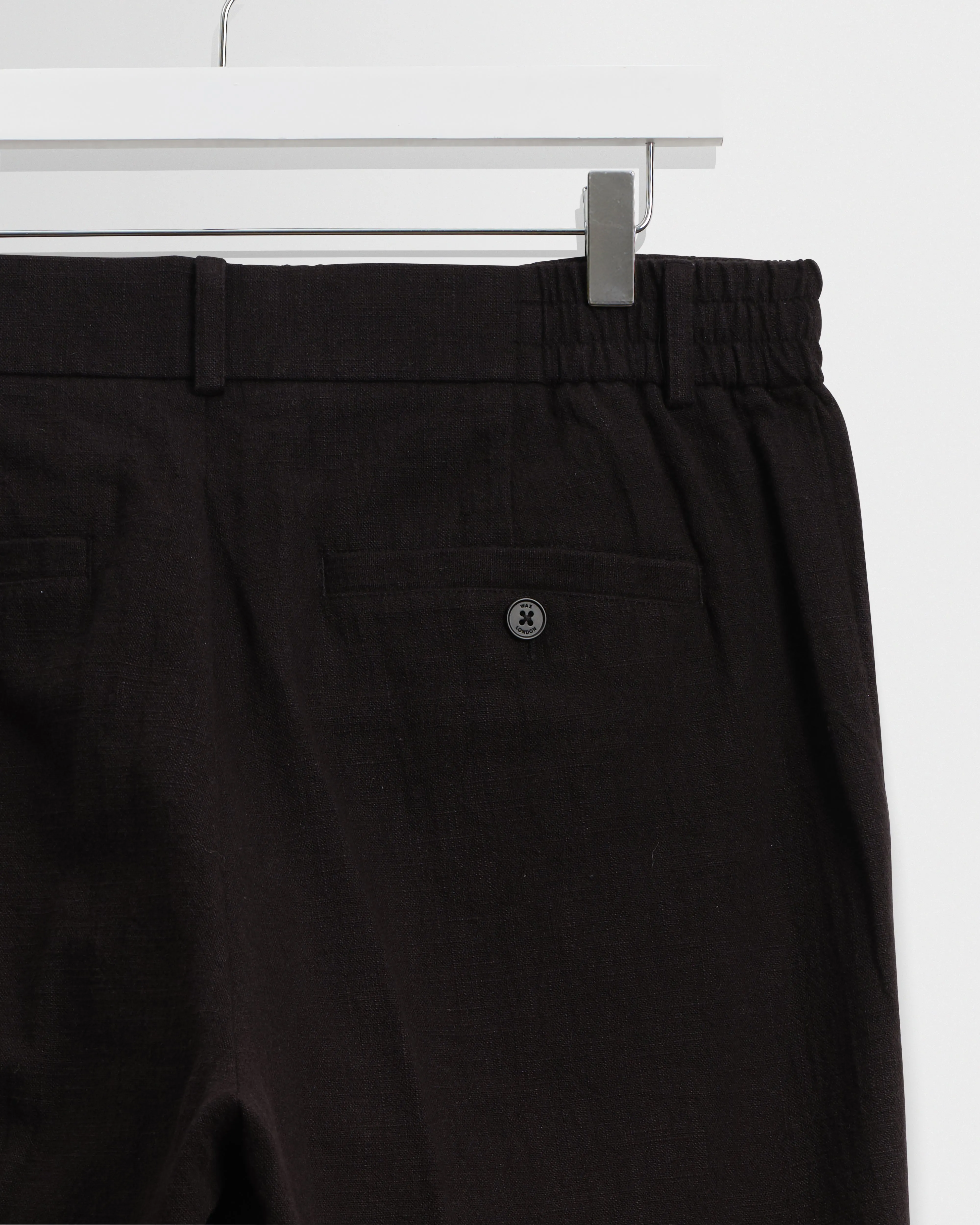Tyne - Black Cotton Tencel Loose Fit Trousers sold by Wax London product image thumbnail 4