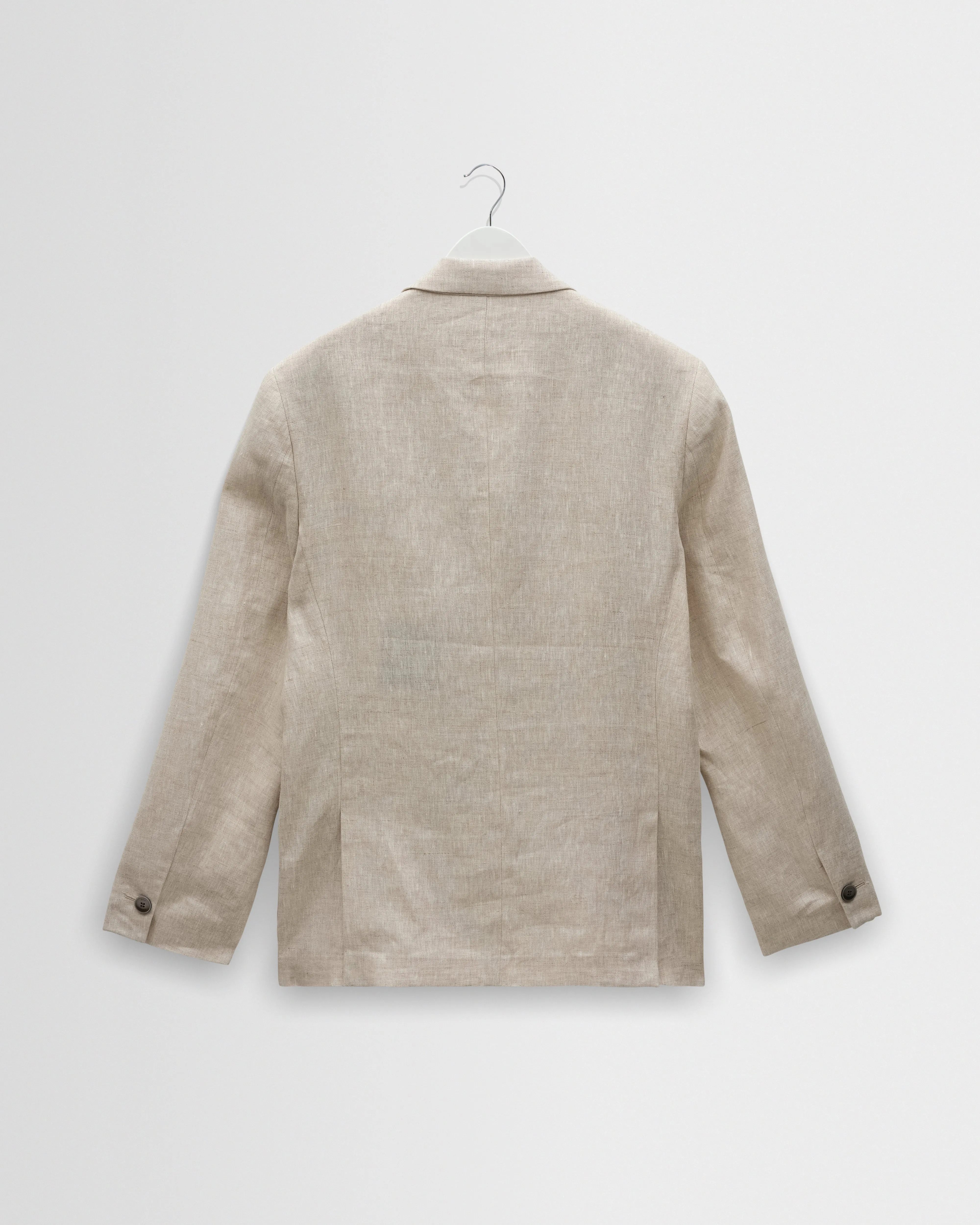 Vigo - Natural Linen Double-Breasted Blazer sold by Wax London product image thumbnail 3