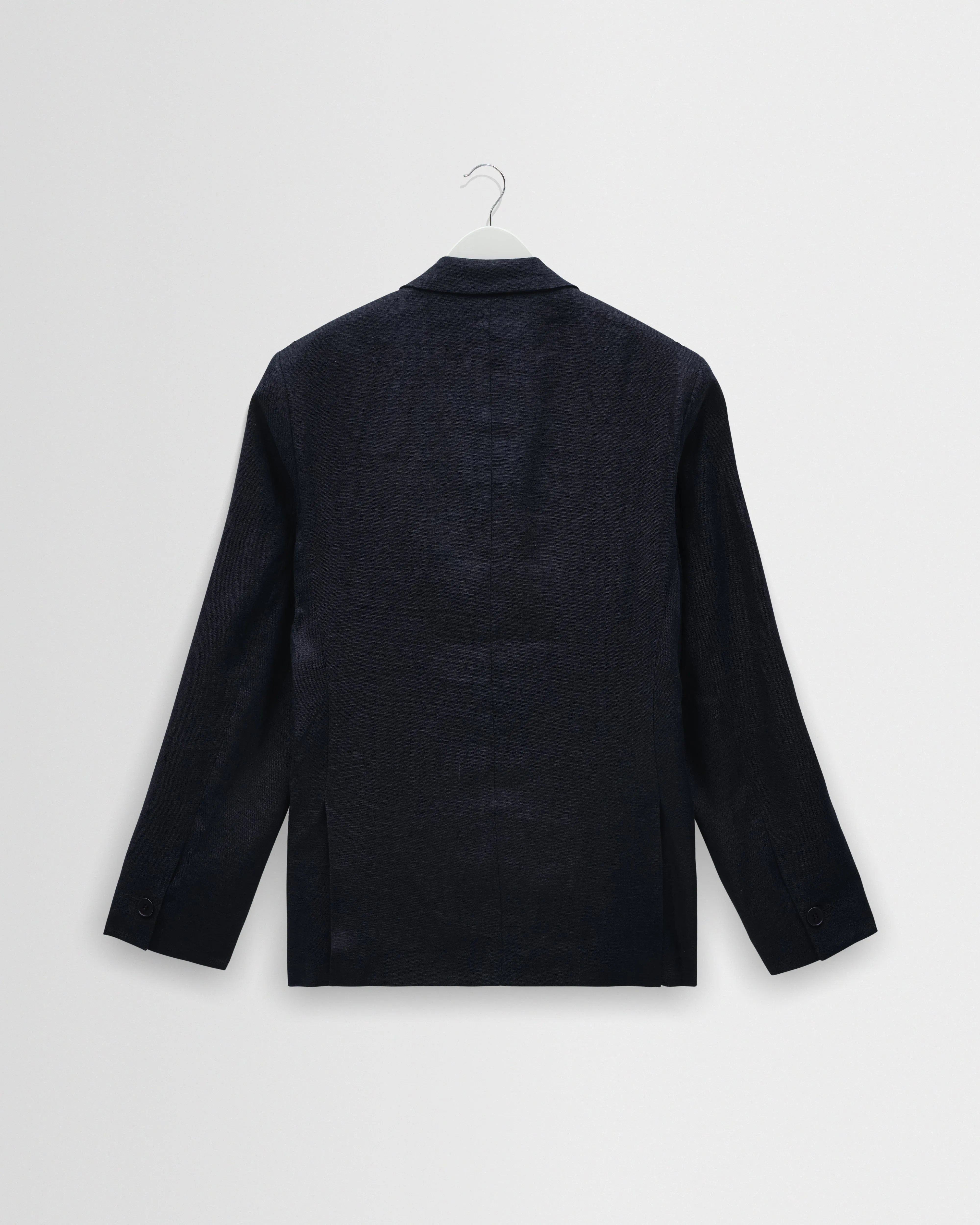 Vigo - Navy Linen Double-Breasted Blazer sold by Wax London product image thumbnail 3