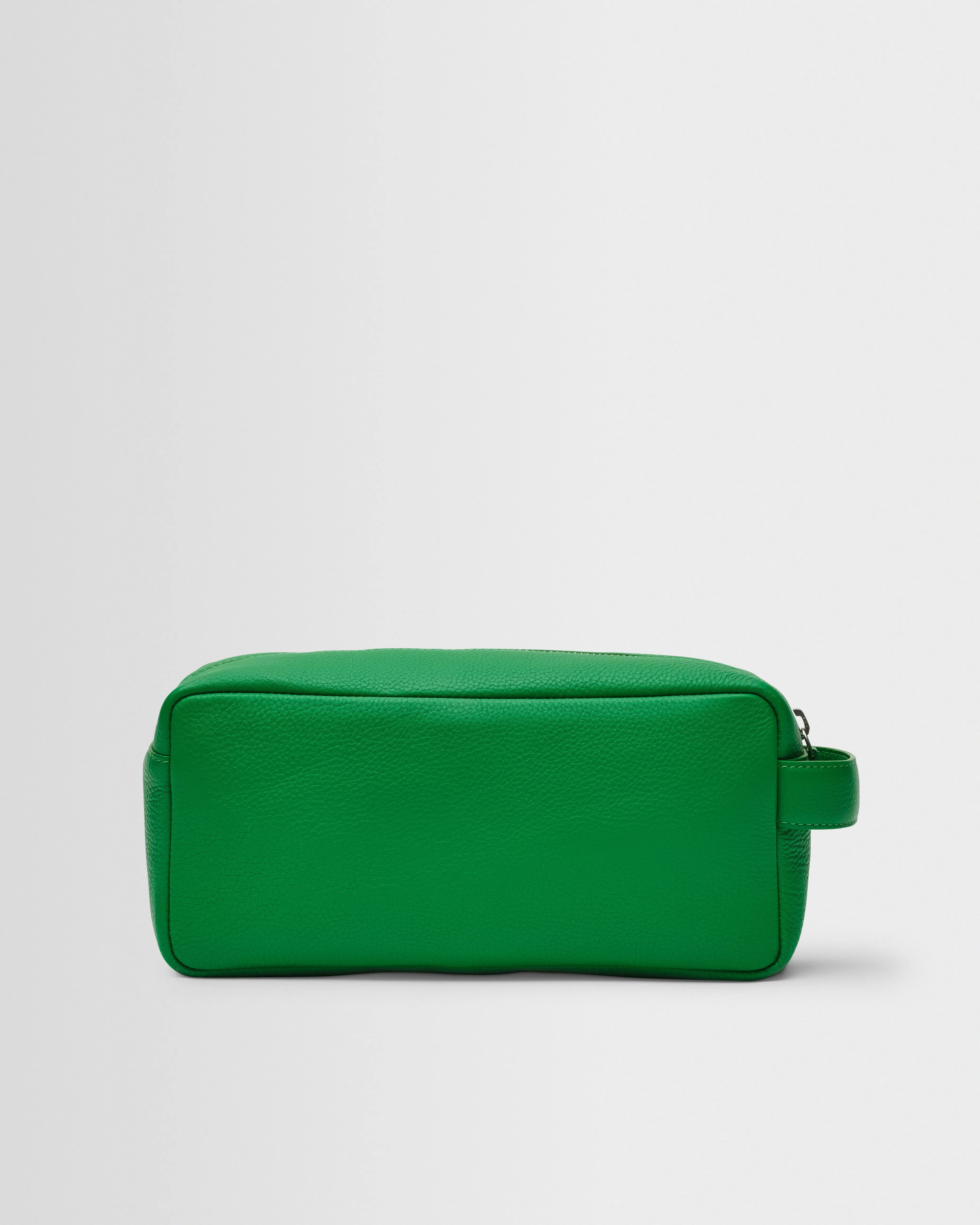 Wells - Bright Green Grain Leather Washbag sold by Wax London product image thumbnail 5