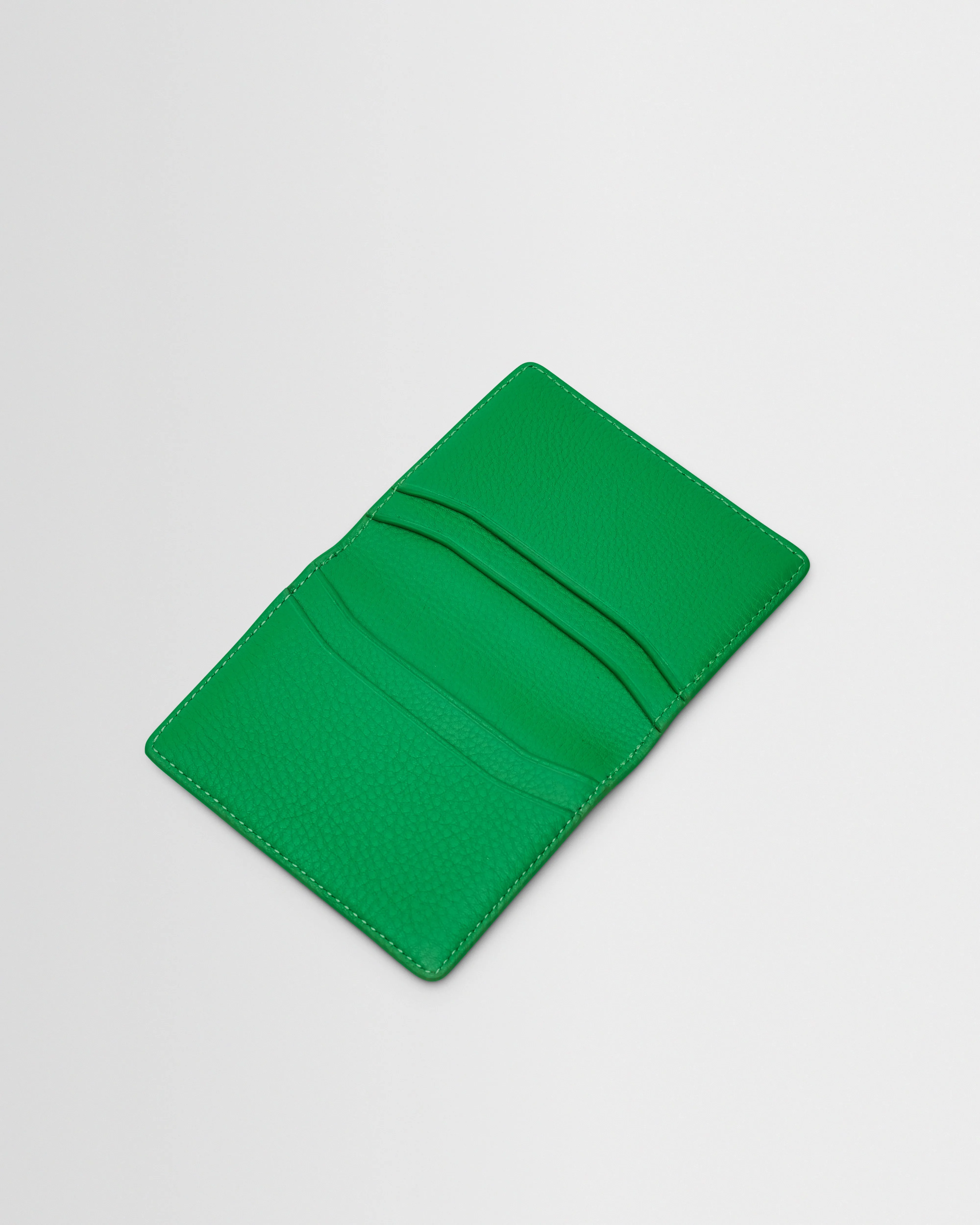 Forbe - Bright Green Grain Leather Cardholder sold by Wax London product image thumbnail 2