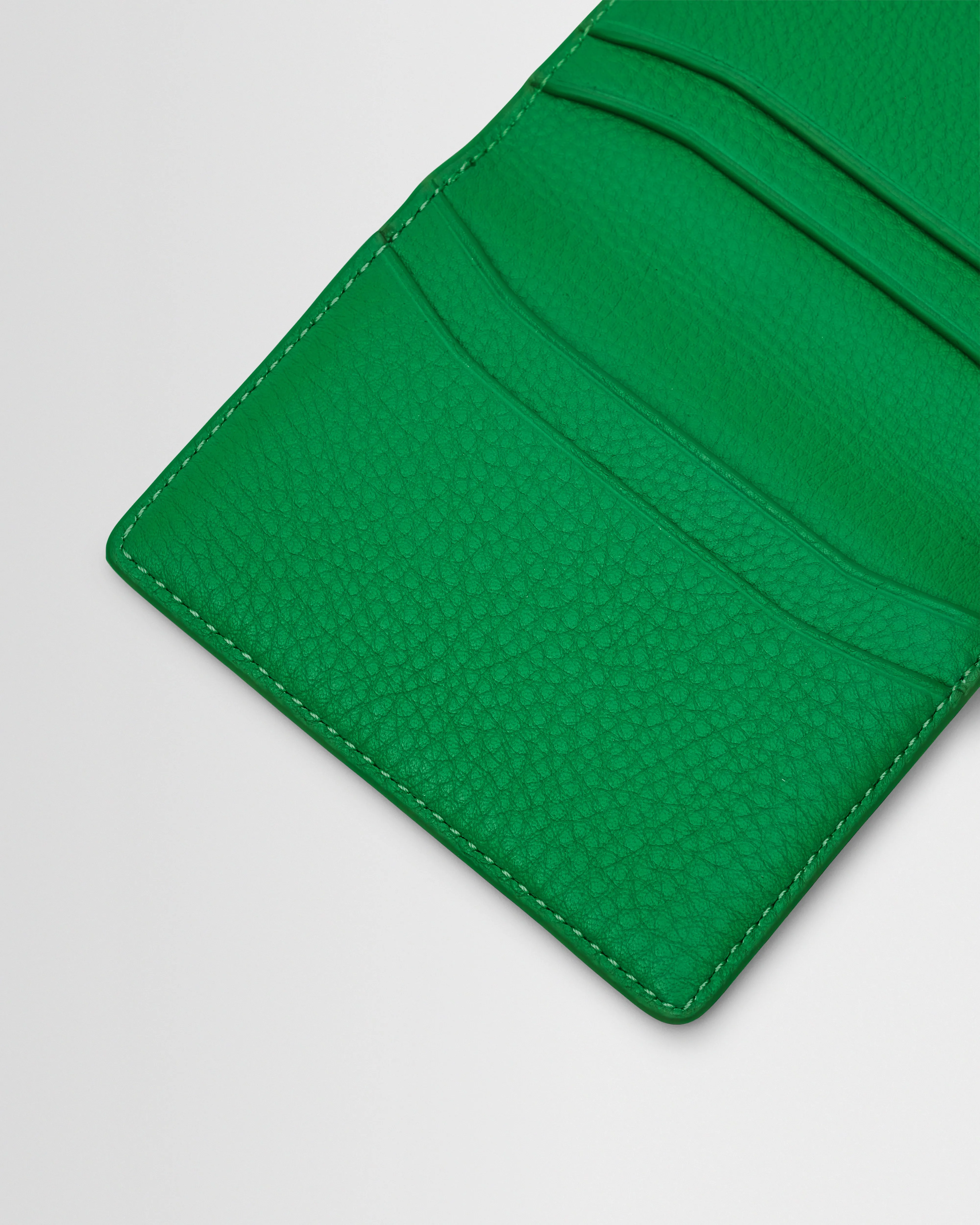 Forbe - Bright Green Grain Leather Cardholder sold by Wax London product image thumbnail 3