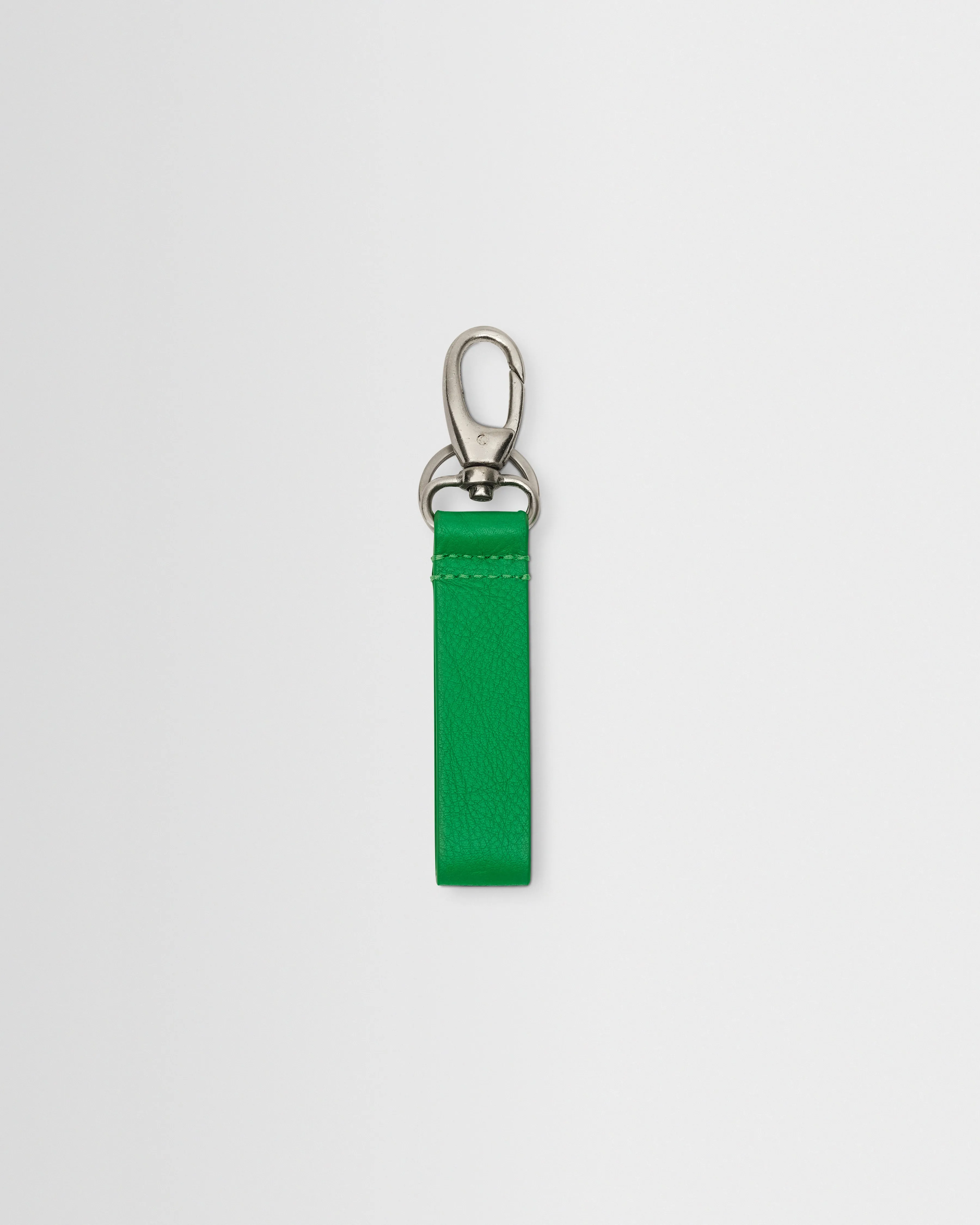Boston - Bright Green Grain Leather Keyring sold by Wax London