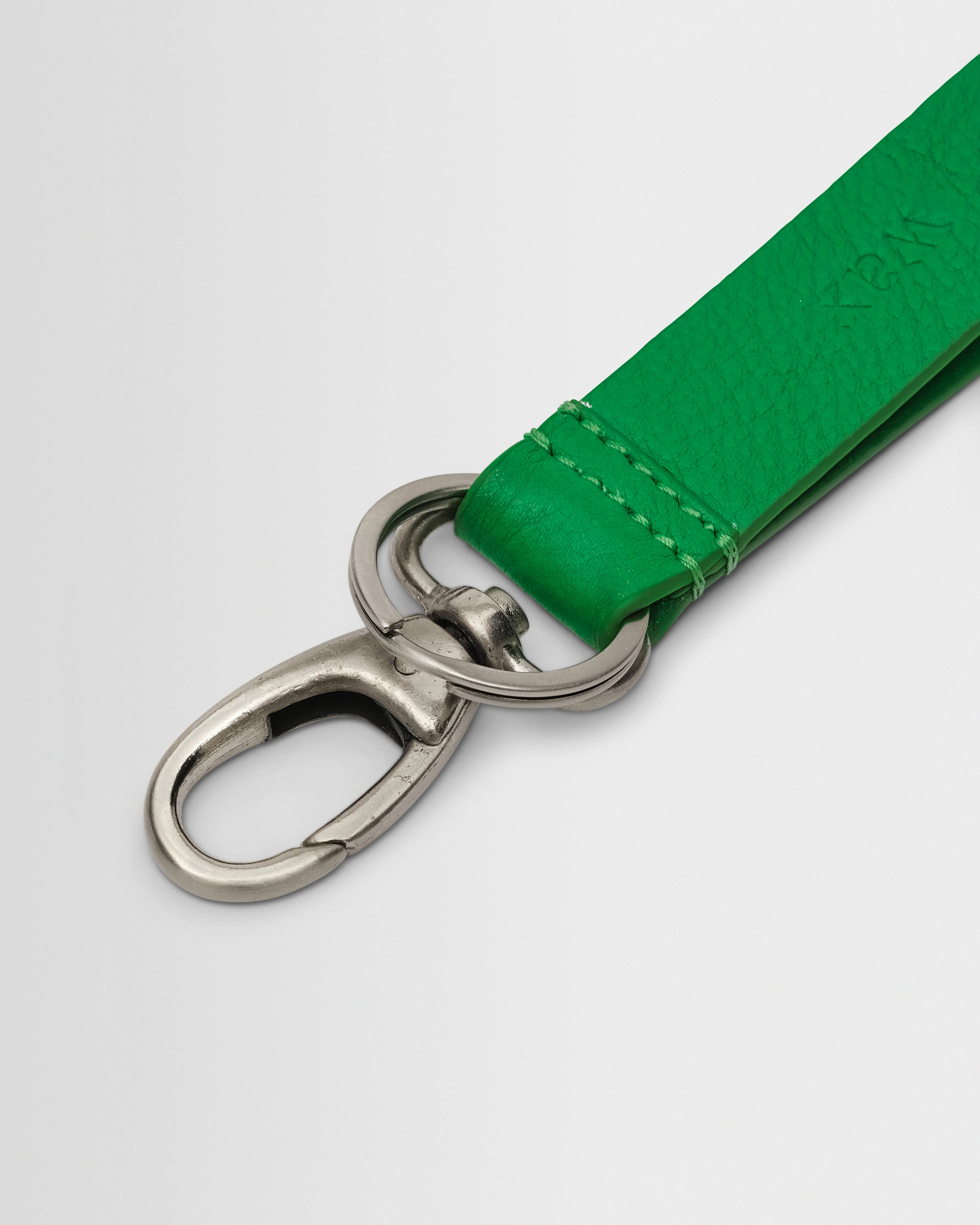 Boston - Bright Green Grain Leather Keyring sold by Wax London product image thumbnail 2