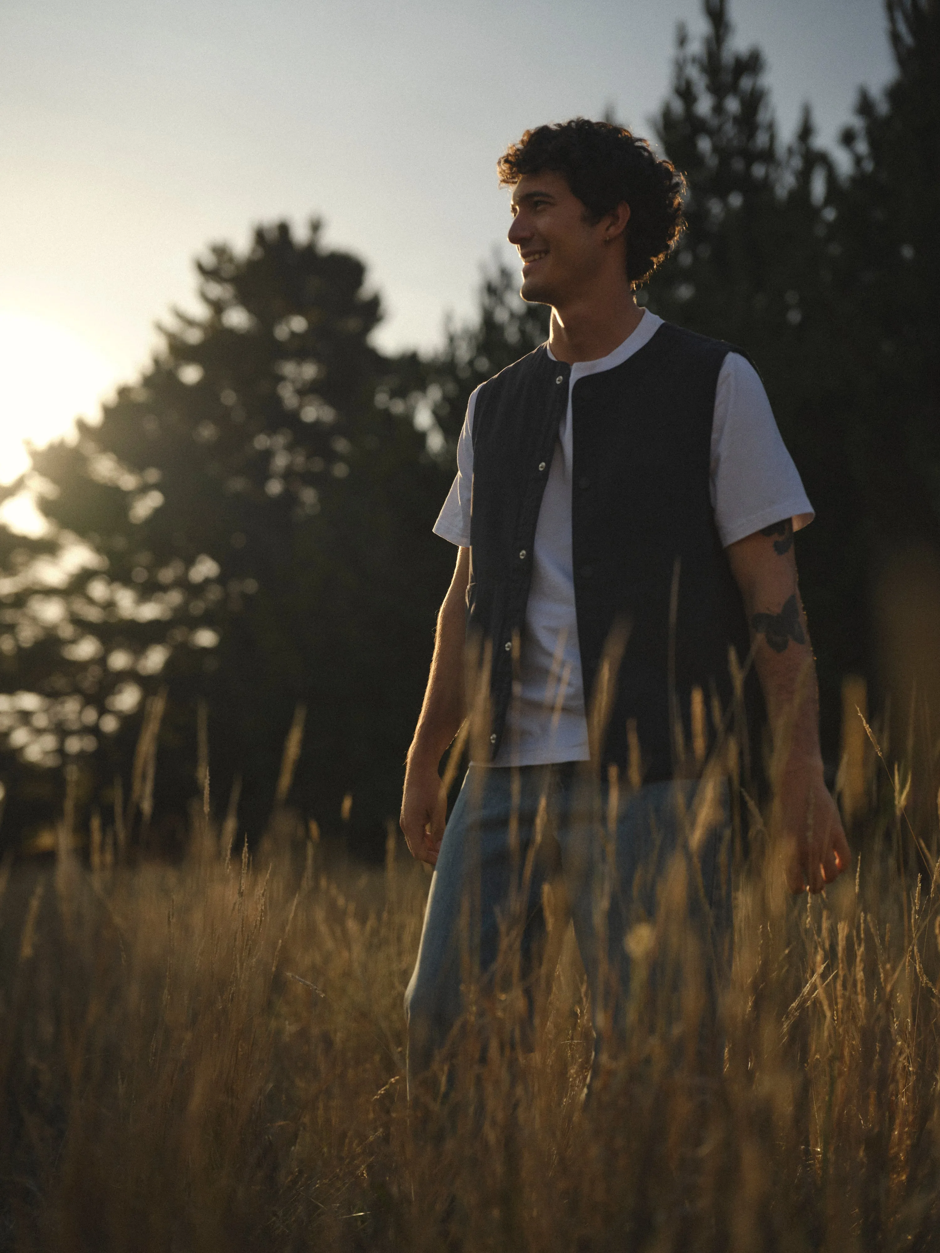 Jedd - Navy Organic Cotton Ripstop Gilet sold by Wax London product image thumbnail 2