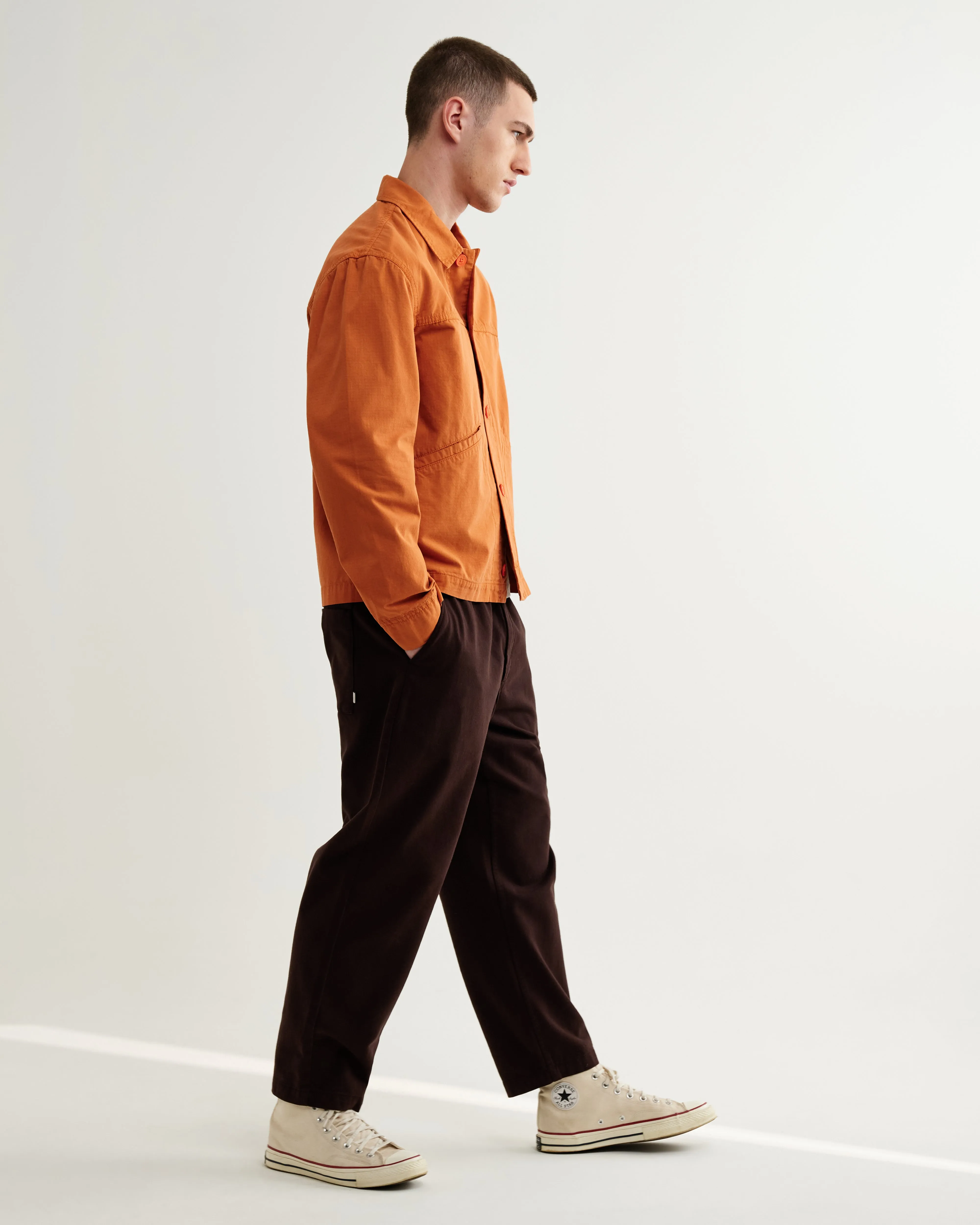Barton - Orange Organic Cotton Ripstop Jacket sold by Wax London product image thumbnail 5