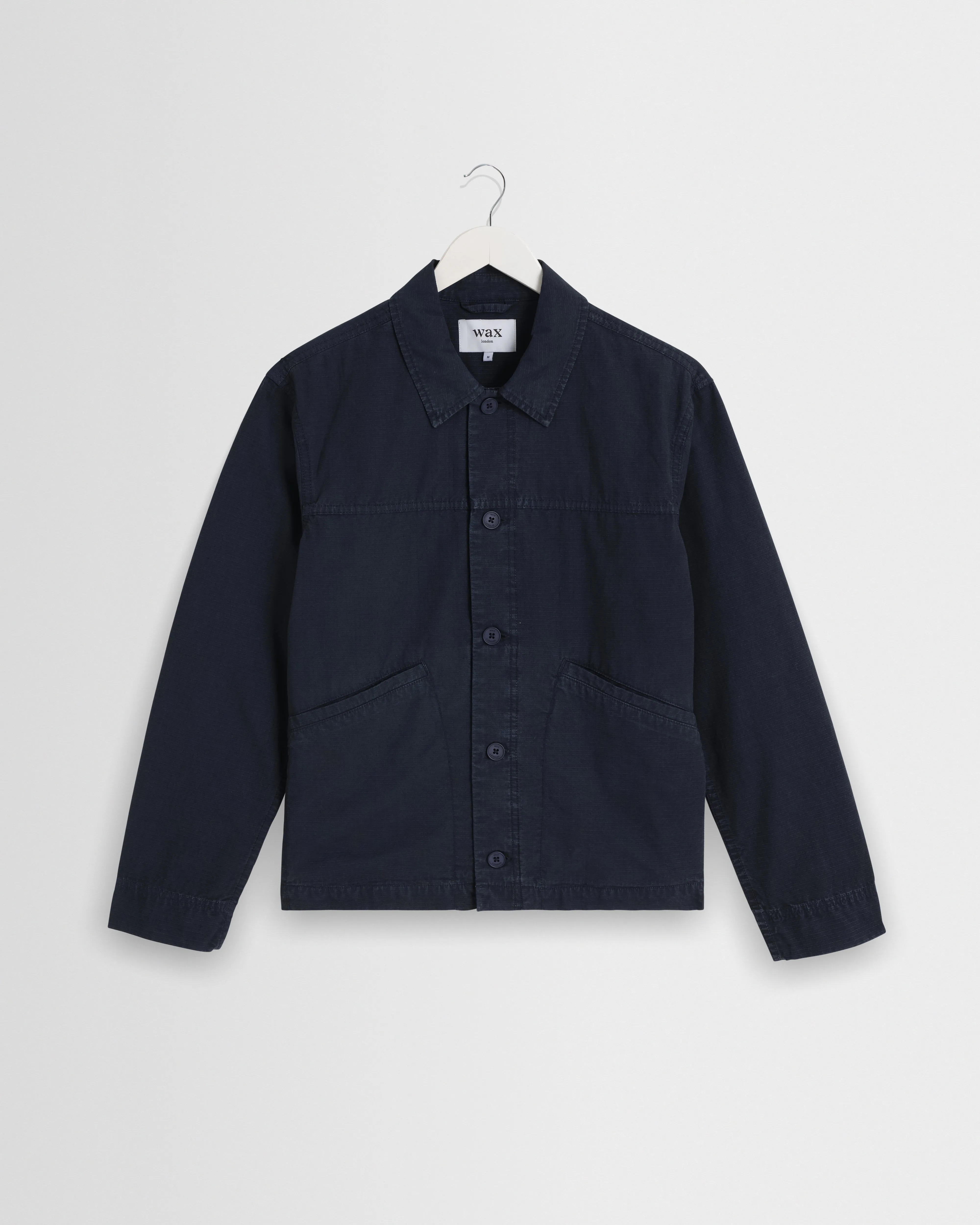 Barton - Navy Organic Cotton Ripstop Jacket sold by Wax London