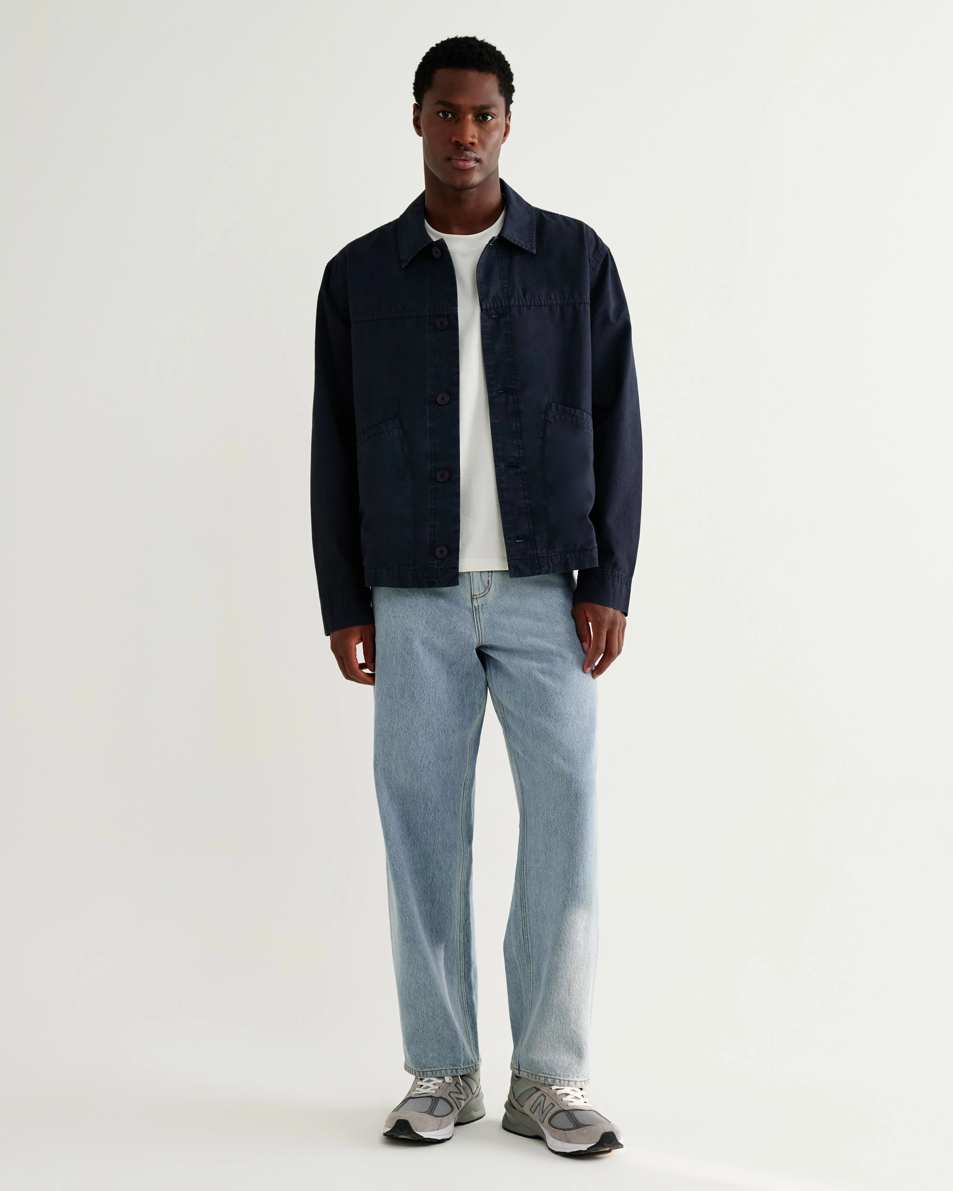 Barton - Navy Organic Cotton Ripstop Jacket sold by Wax London product image thumbnail 4