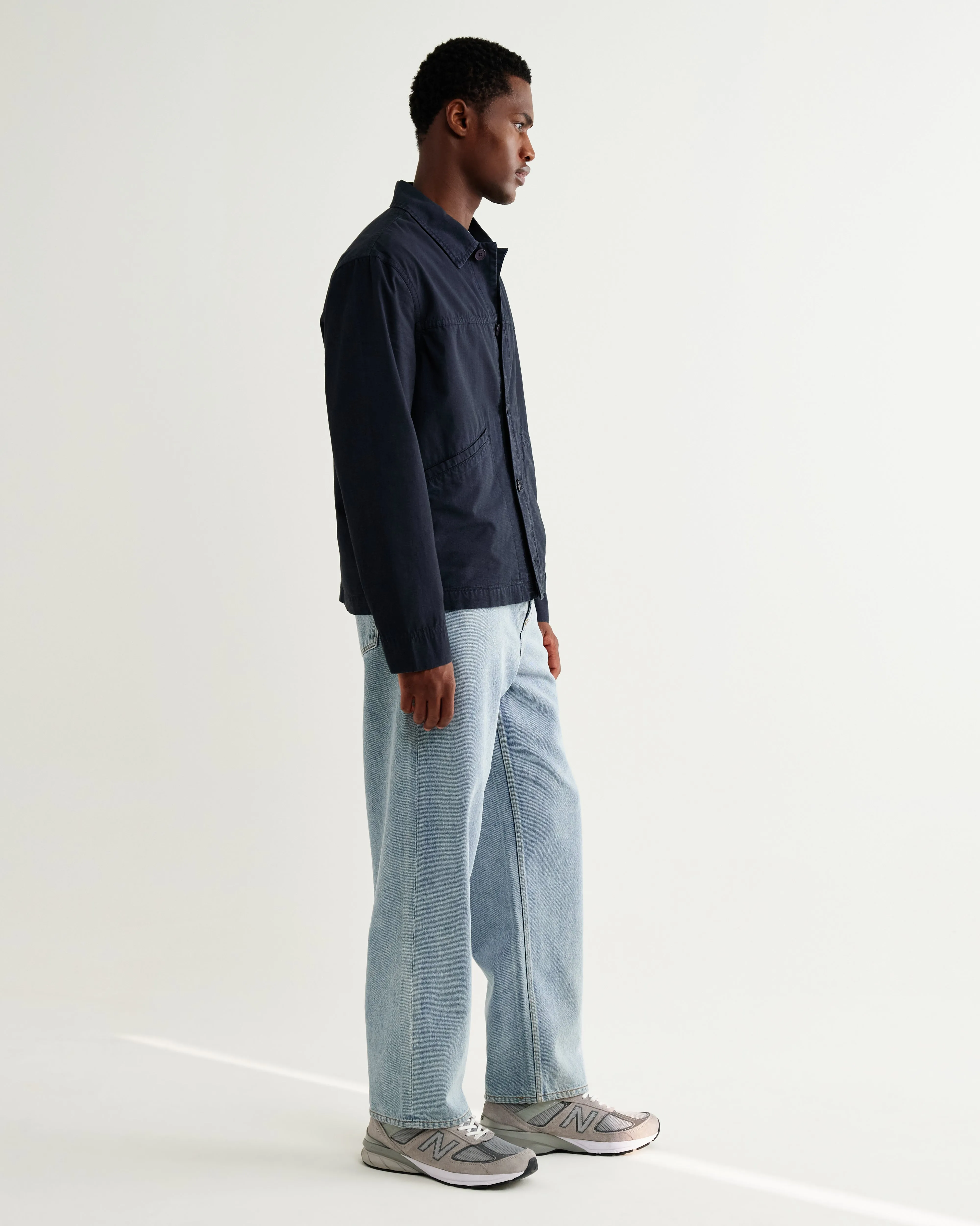 Barton - Navy Organic Cotton Ripstop Jacket sold by Wax London product image thumbnail 5