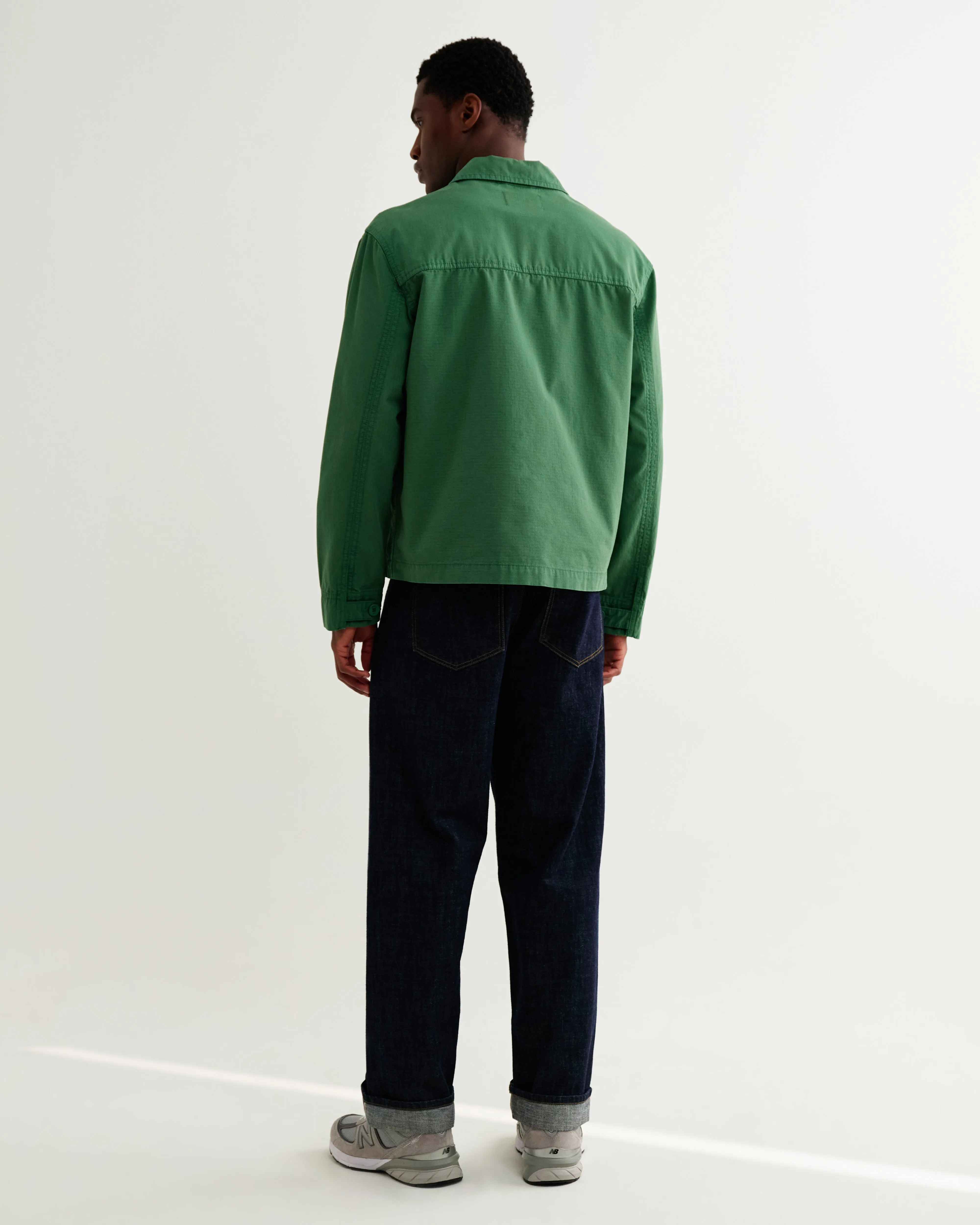 Barton - Green Organic Cotton Ripstop Jacket sold by Wax London product image thumbnail 5