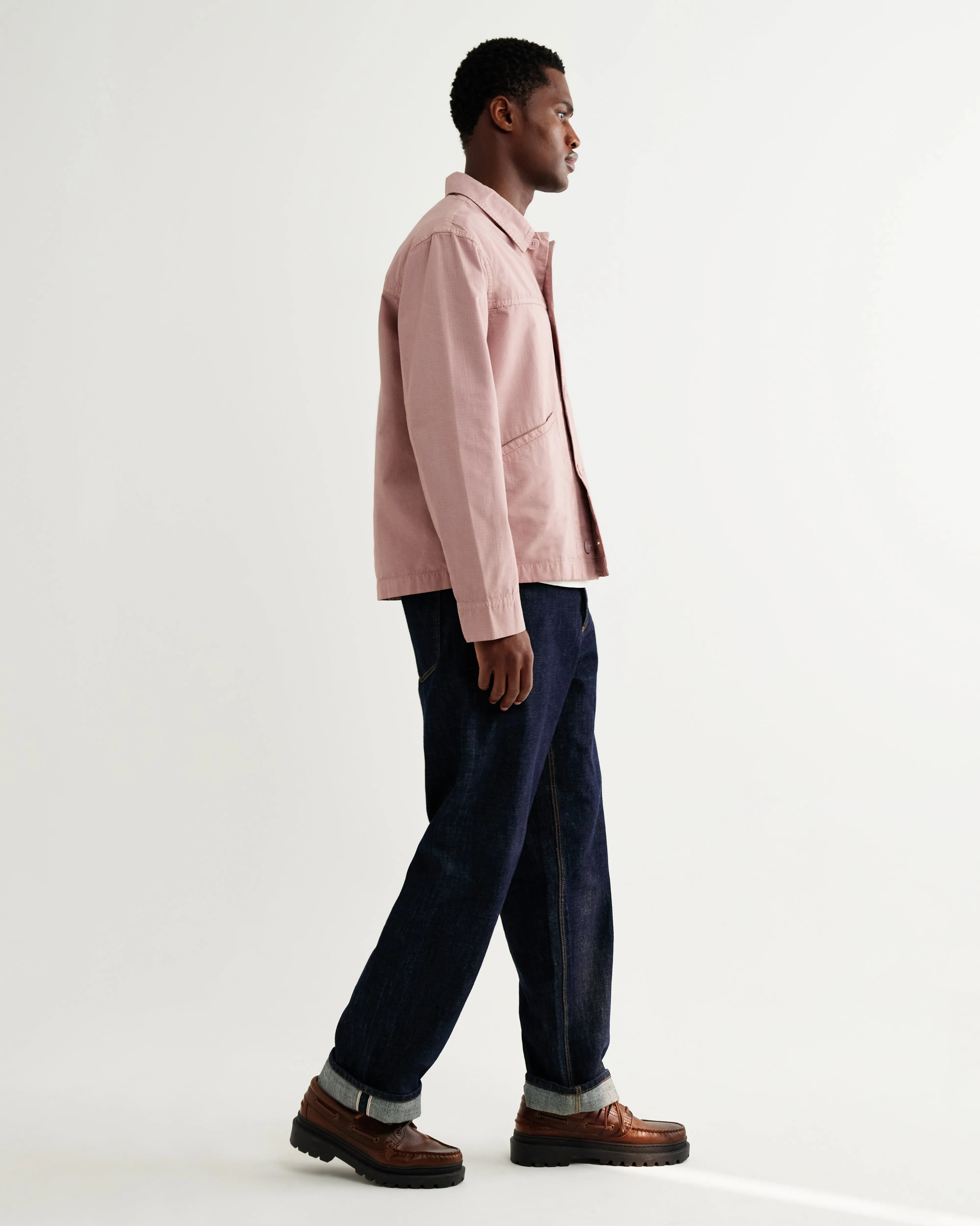 Barton - Dusty Pink Organic Cotton Ripstop Jacket sold by Wax London product image thumbnail 5