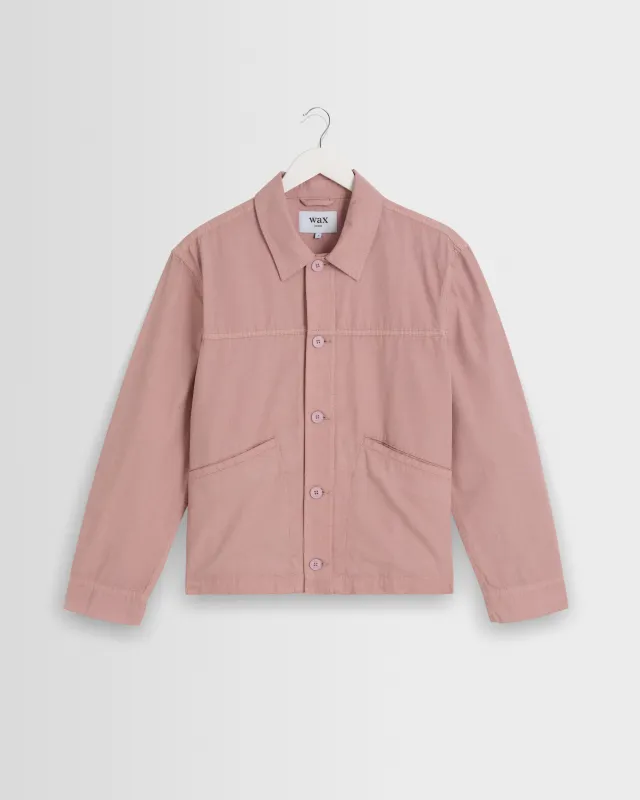 Barton - Dusty Pink Organic Cotton Ripstop Jacket made by Wax London