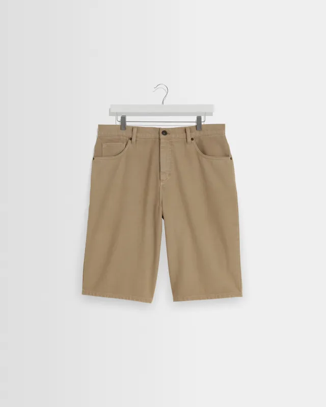 Luca - Washed Beige Organic Cotton Denim Shorts made by Wax London