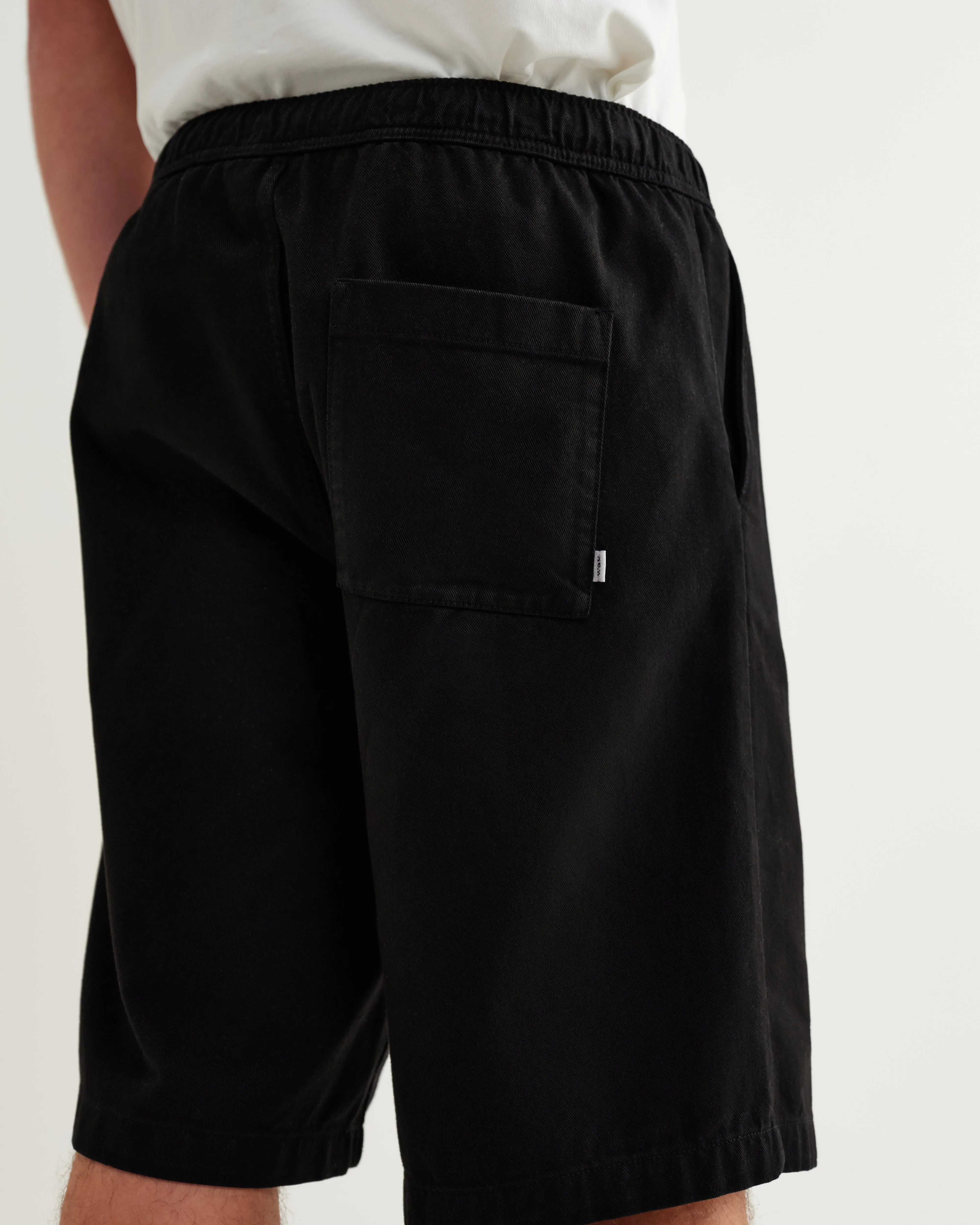 Kyle - Black Organic Cotton Twill Shorts sold by Wax London product image thumbnail 3