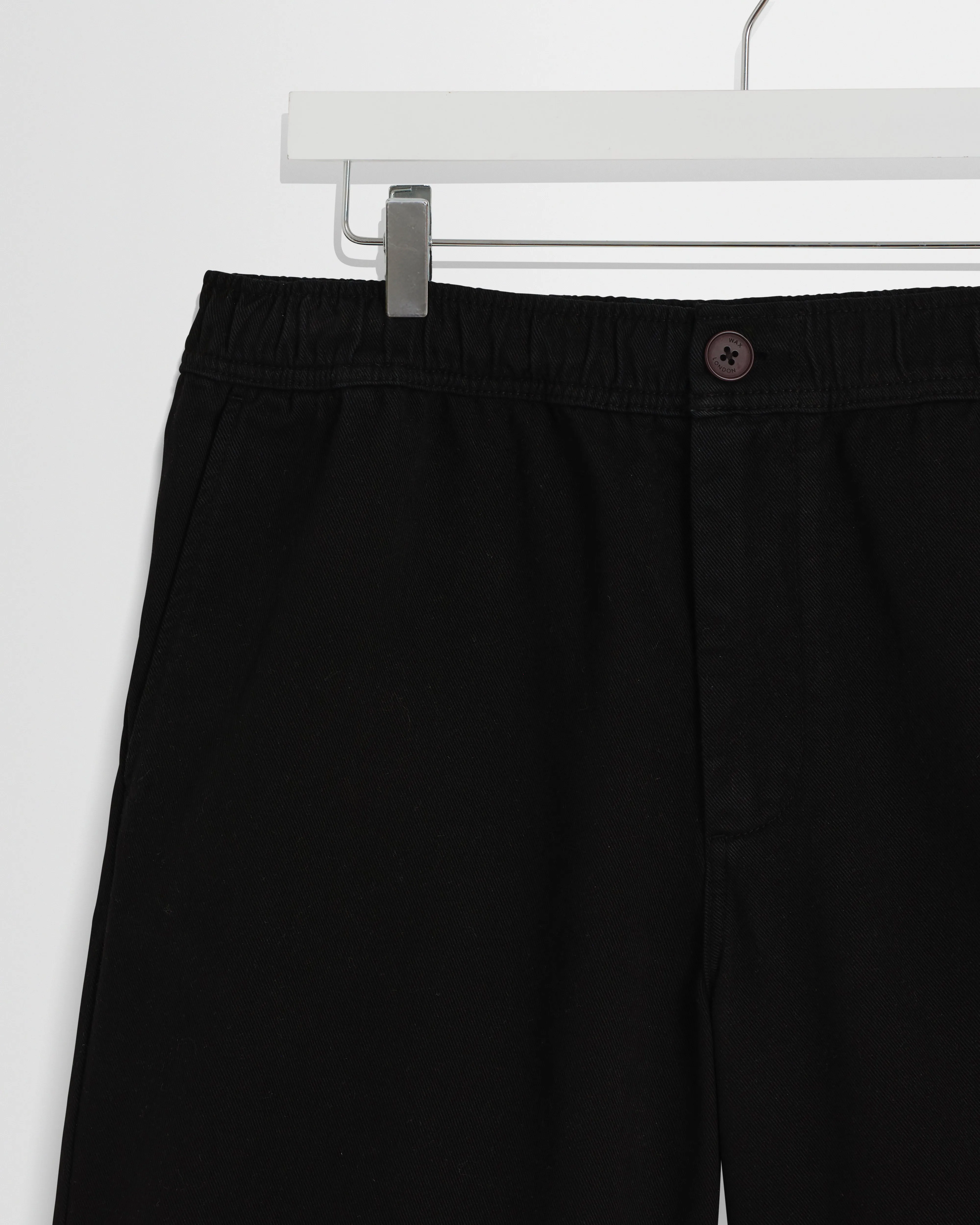 Kyle - Black Organic Cotton Twill Shorts sold by Wax London product image thumbnail 4