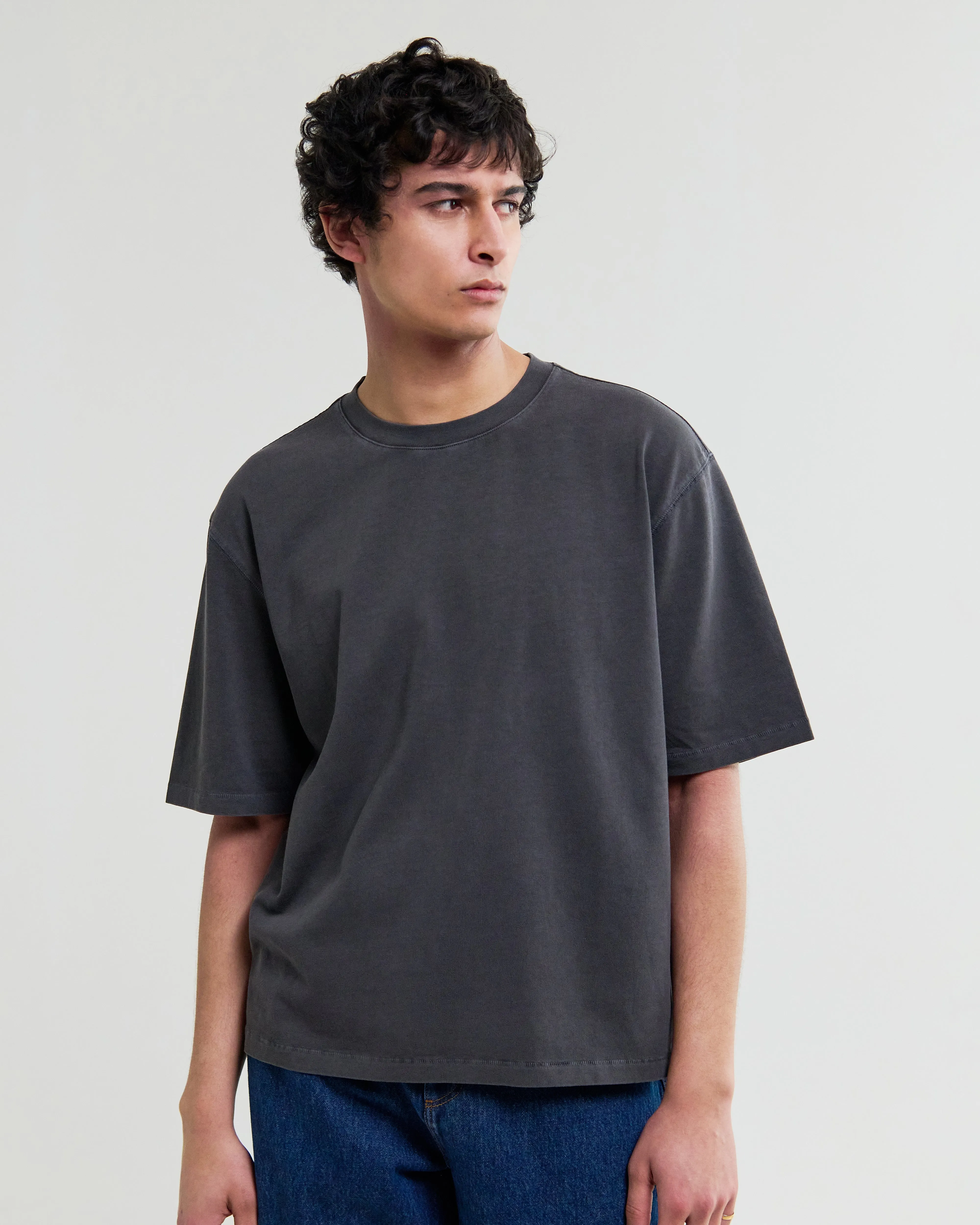 Mark - Washed Black Compact Cotton T-Shirt sold by Wax London product image thumbnail 2