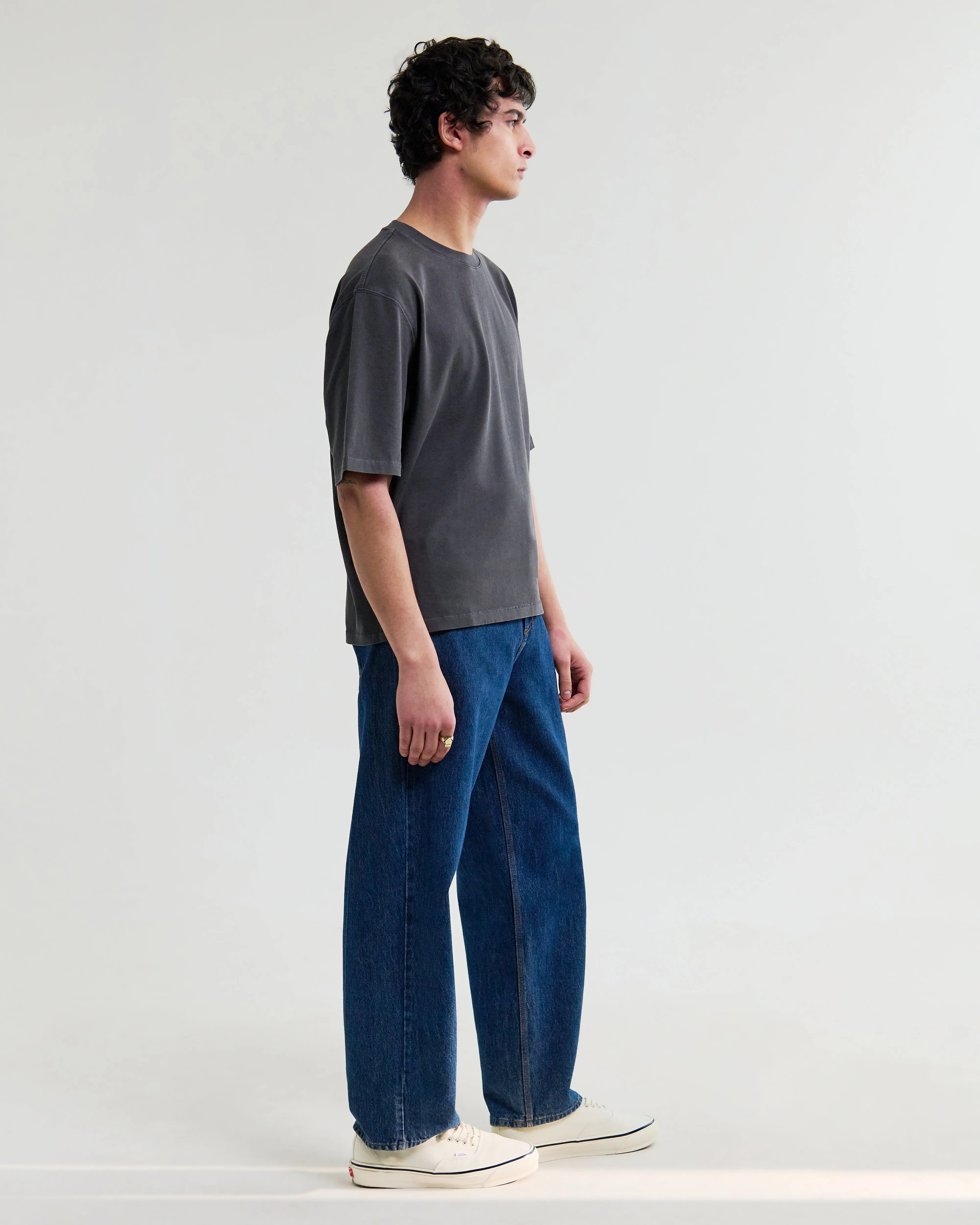 Mark - Washed Black Compact Cotton T-Shirt sold by Wax London product image thumbnail 5