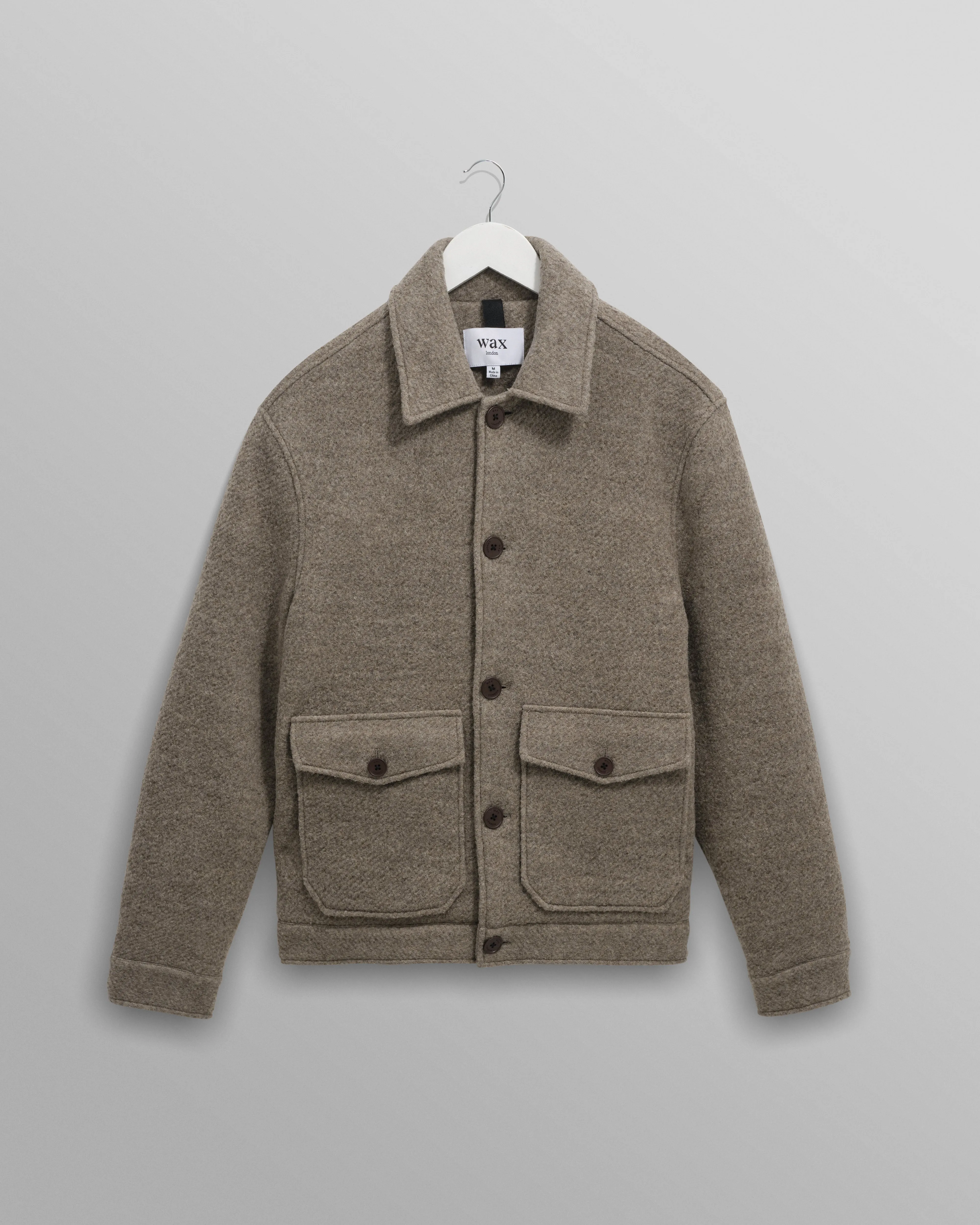 Newgate - Light Brown Melange Wool Jacket sold by Wax London