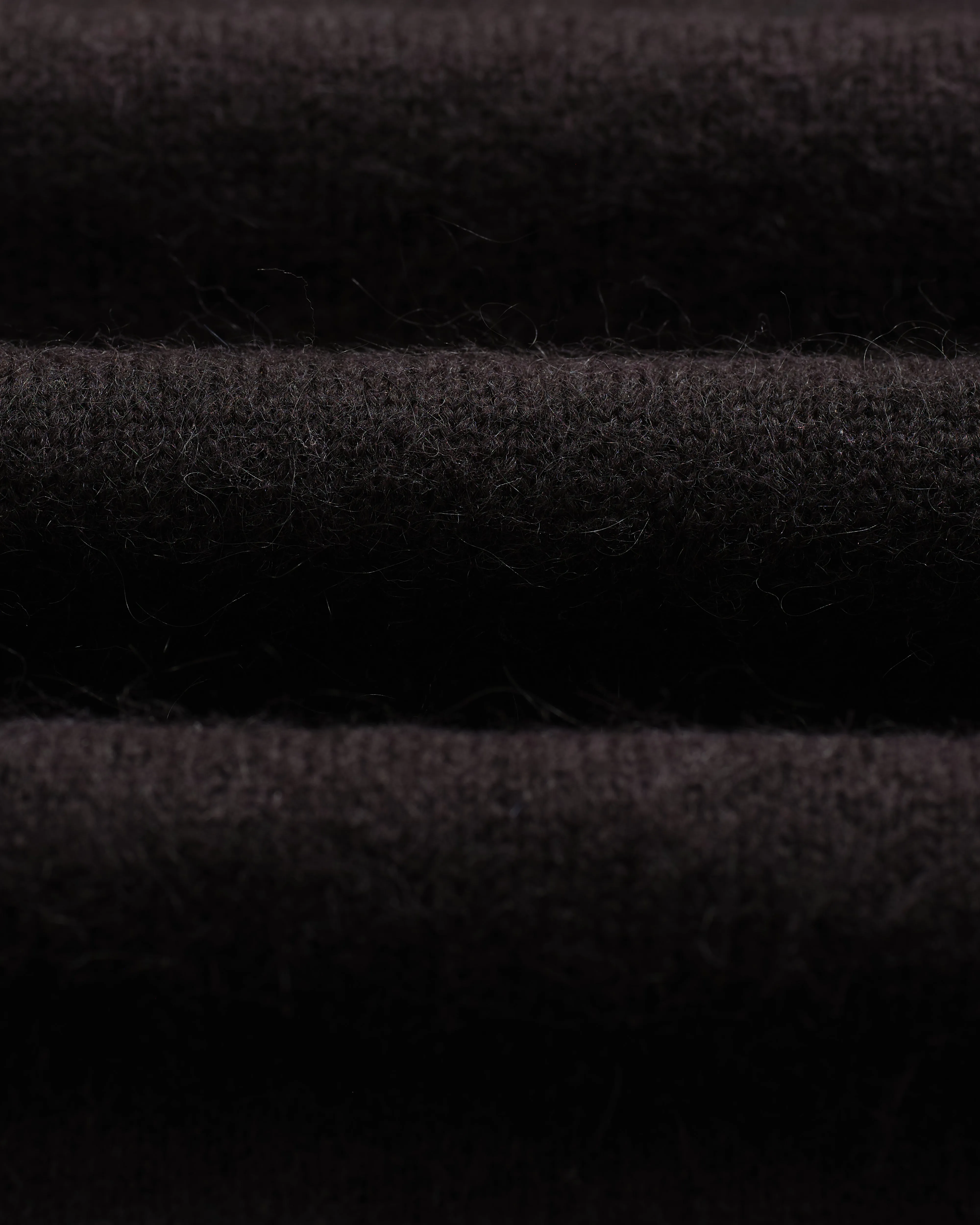 Carter - Black Open Collar Fluffy Wool Knit Polo sold by Wax London product image thumbnail 4