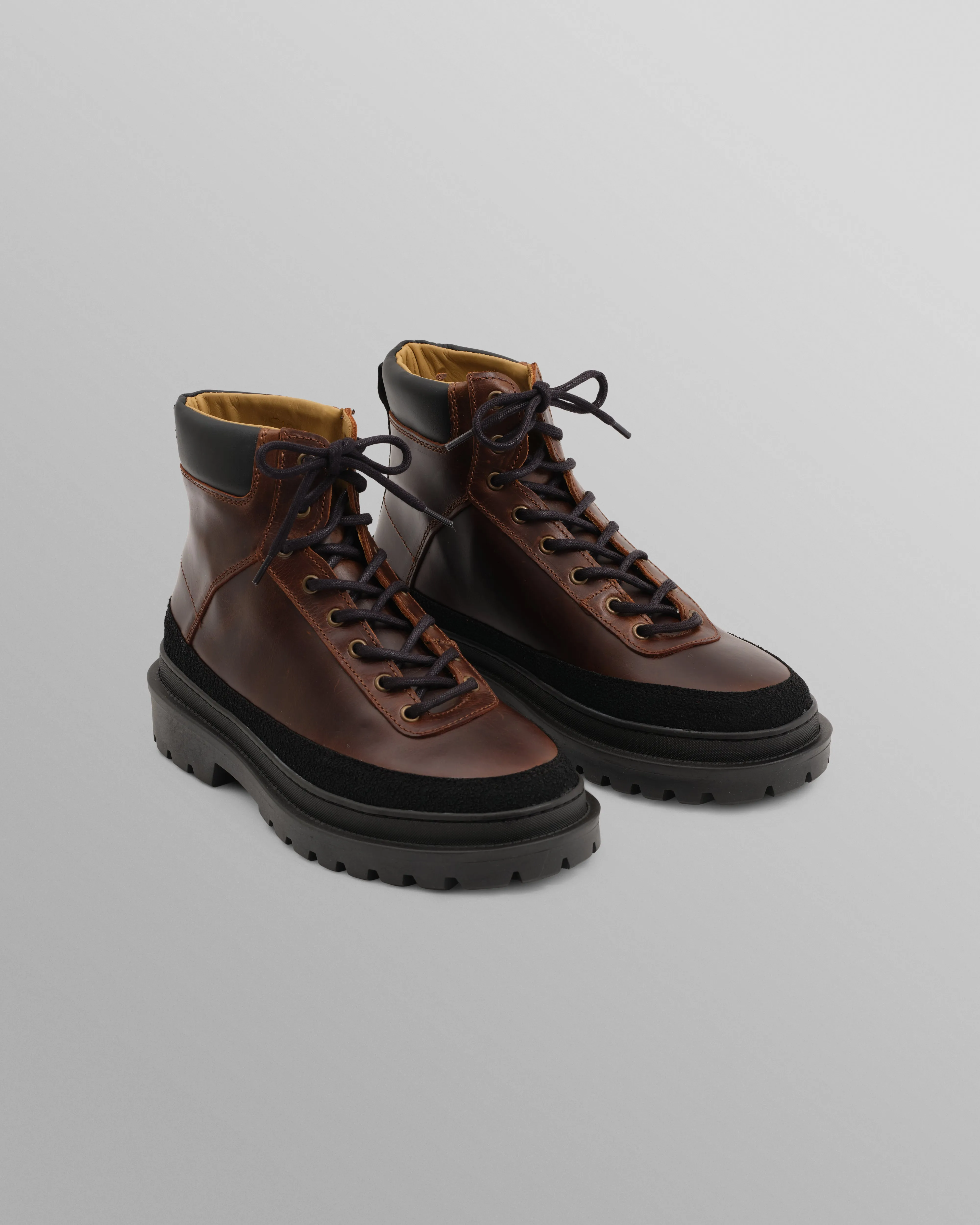 S.T. Valentin - Brown Smooth Leather Outset Boot sold by Wax London product image thumbnail 4