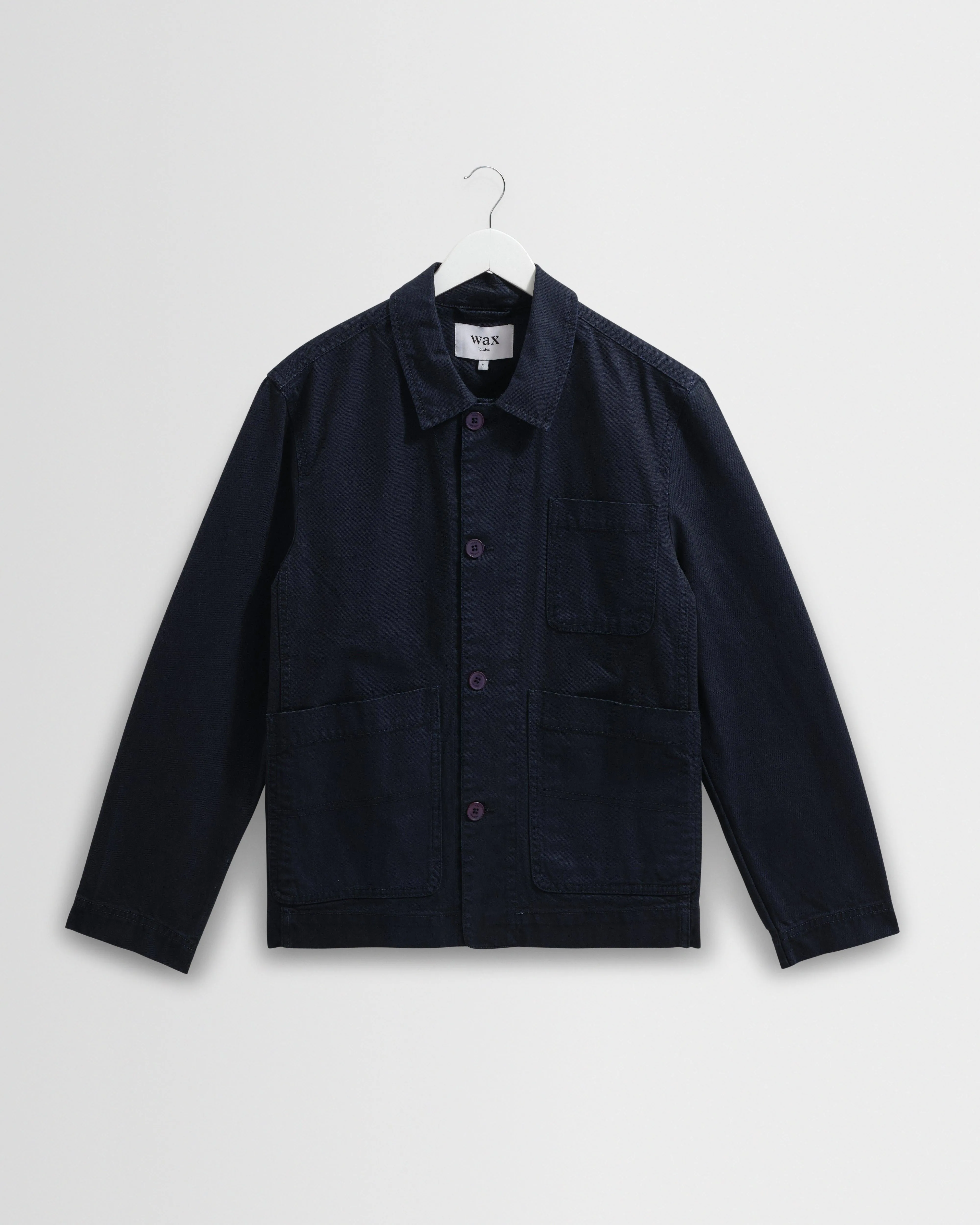 Healey - Navy Organic Cotton Chore Jacket sold by Wax London