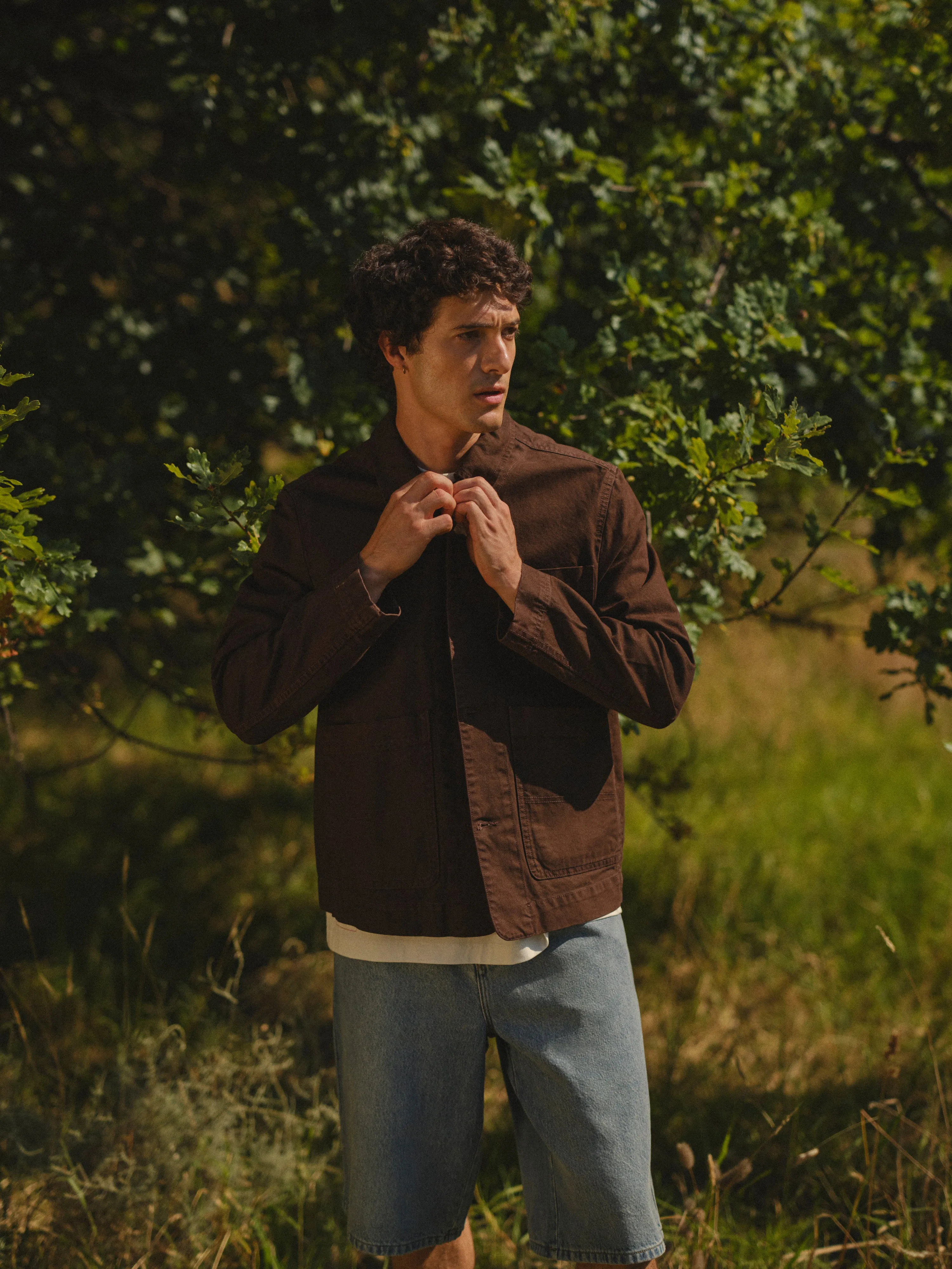 Healey - Brown Organic Cotton Chore Jacket sold by Wax London product image thumbnail 2