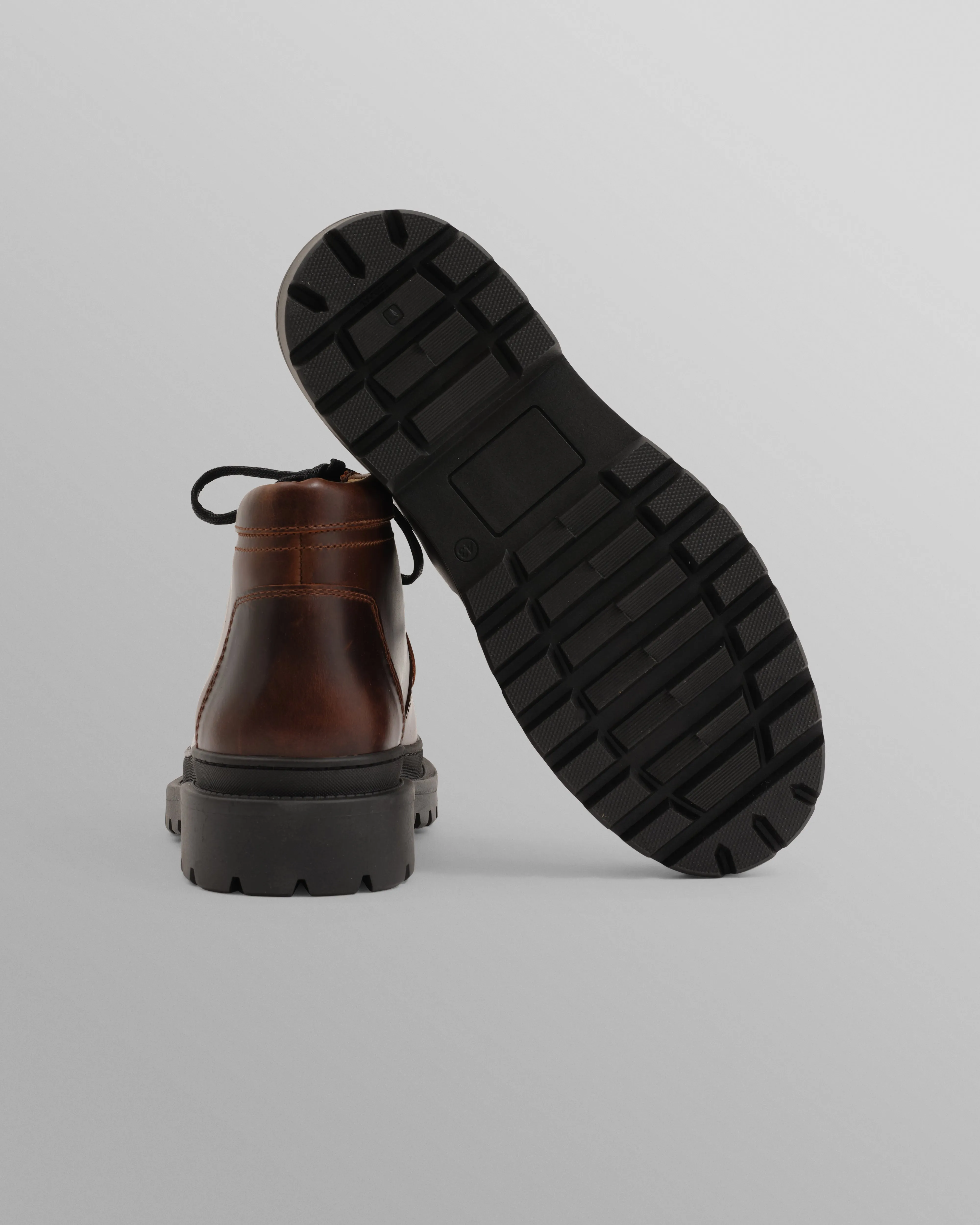 S.T. Valentin - Brown Smooth Leather Chunky Deck Boot sold by Wax London product image thumbnail 3